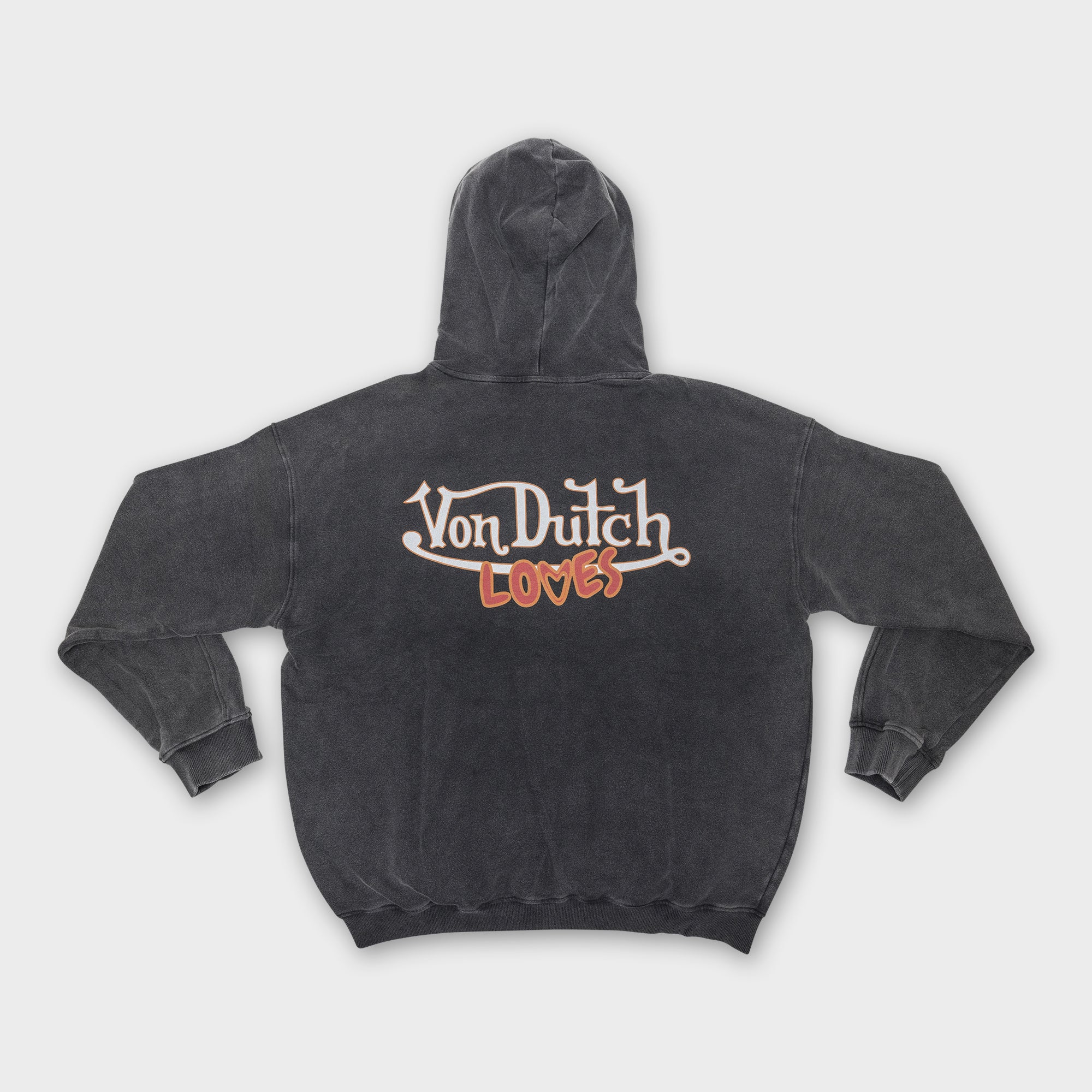 THREE LOVES COTTON BLACK HOODIE
