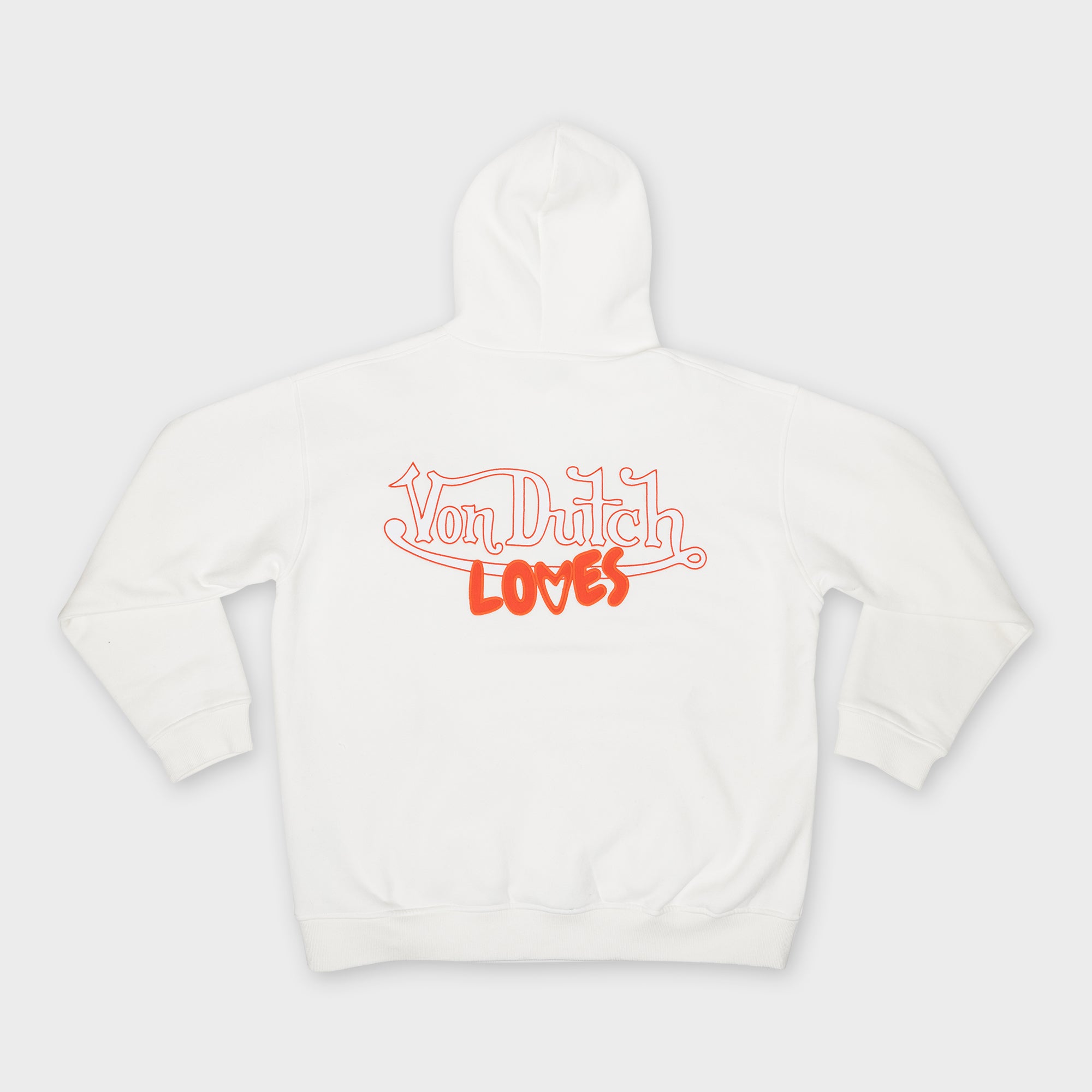 HEART WHITE COTTON HOODIE