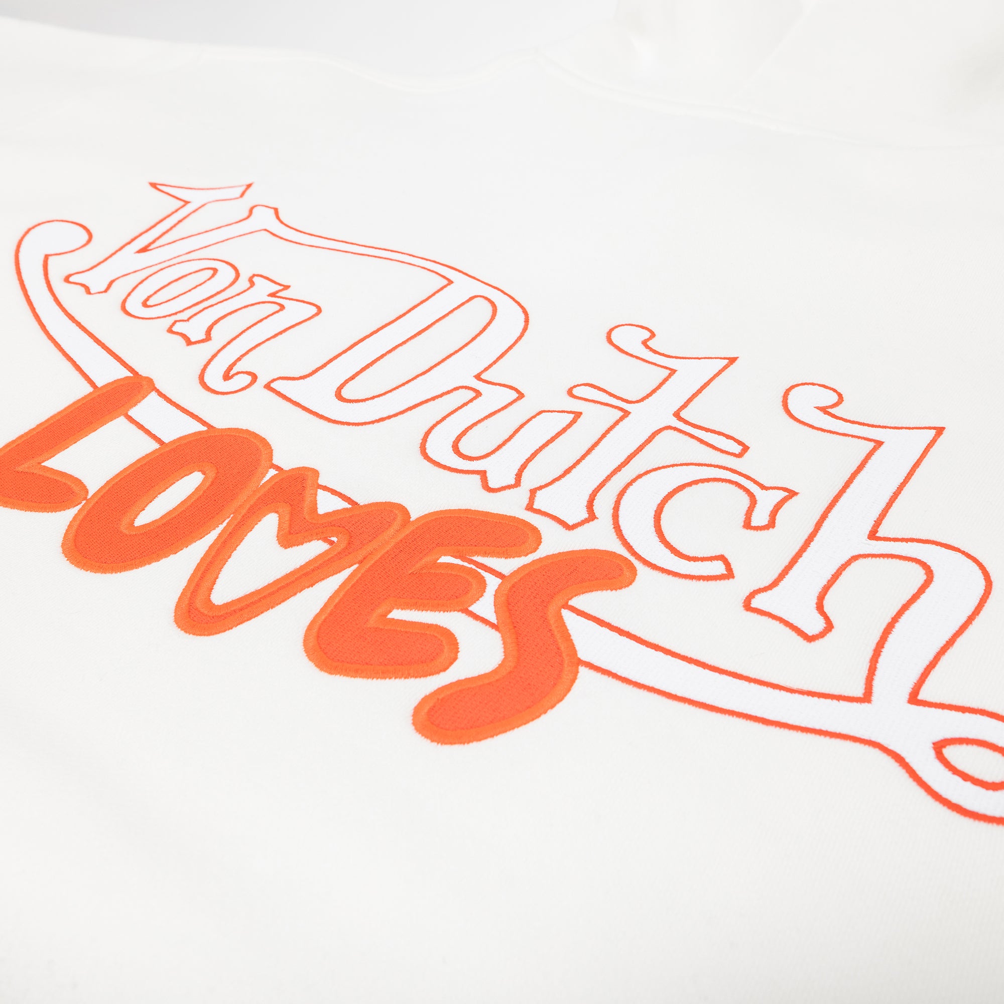 HEART WHITE COTTON HOODIE