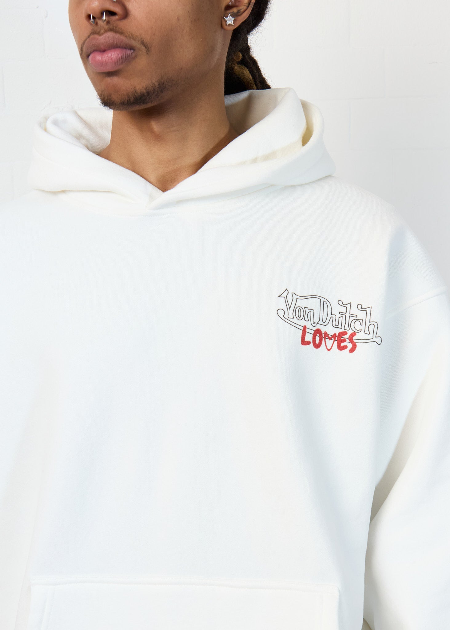 BROKEN HEART HOODIE (OVERSIZE WHITE)