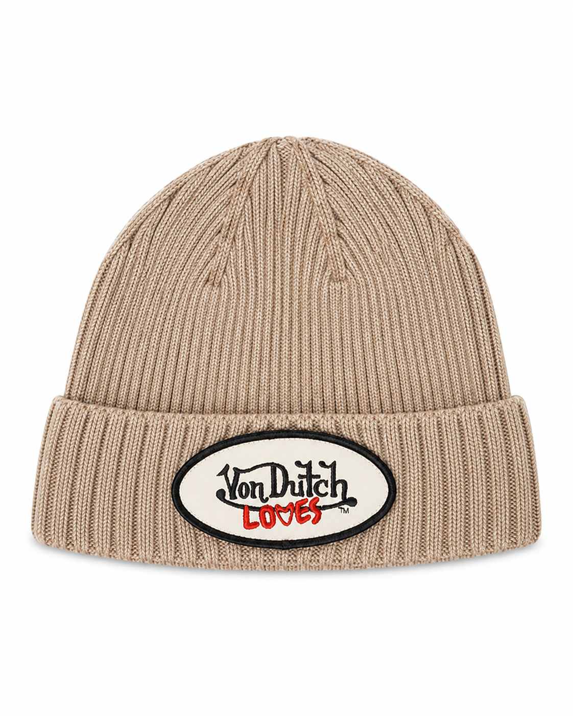 Von Dutch Loves BEANIE in DARK BEIGE