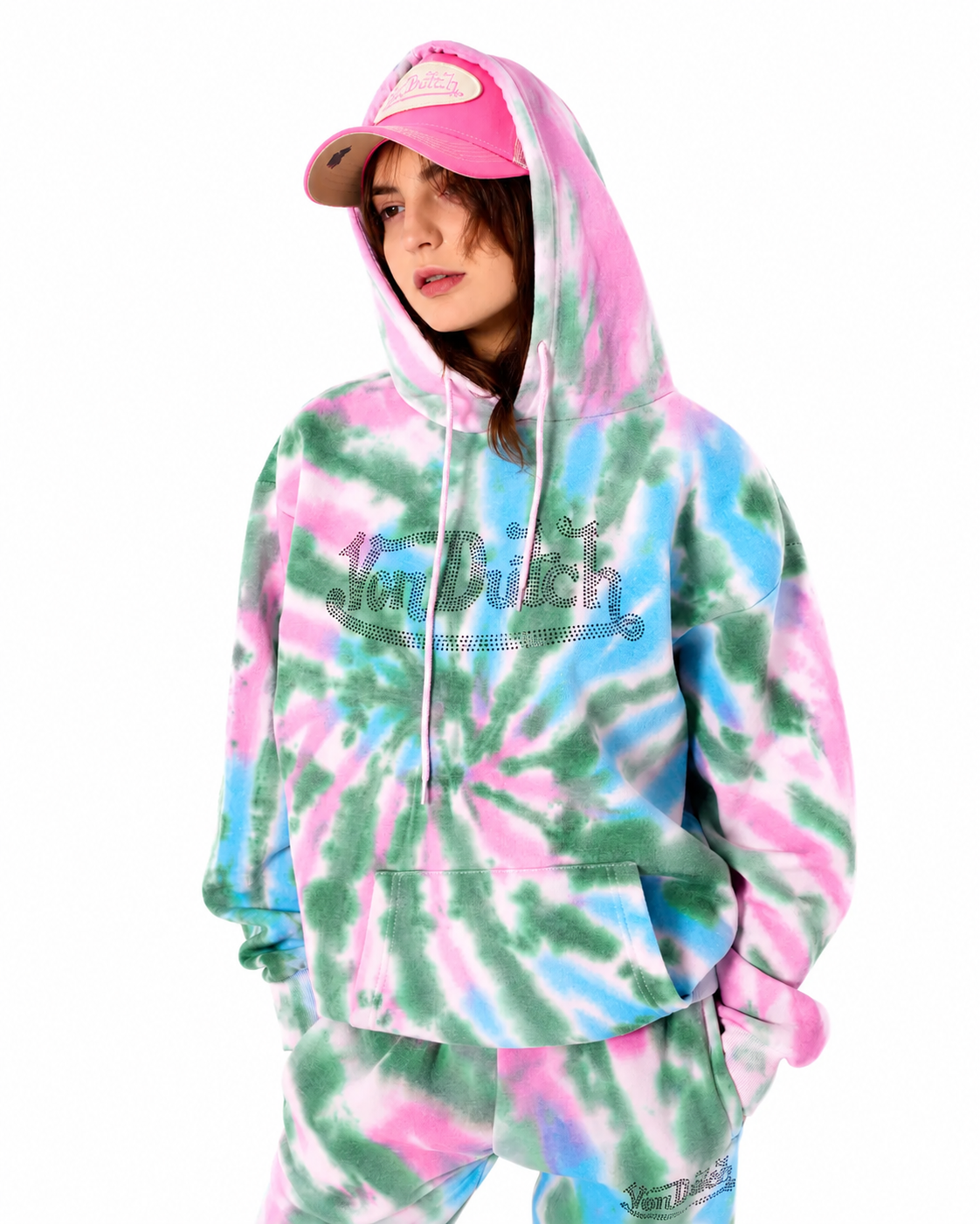 Von Dutch TIE-DYE DIAMONTE HOODIE