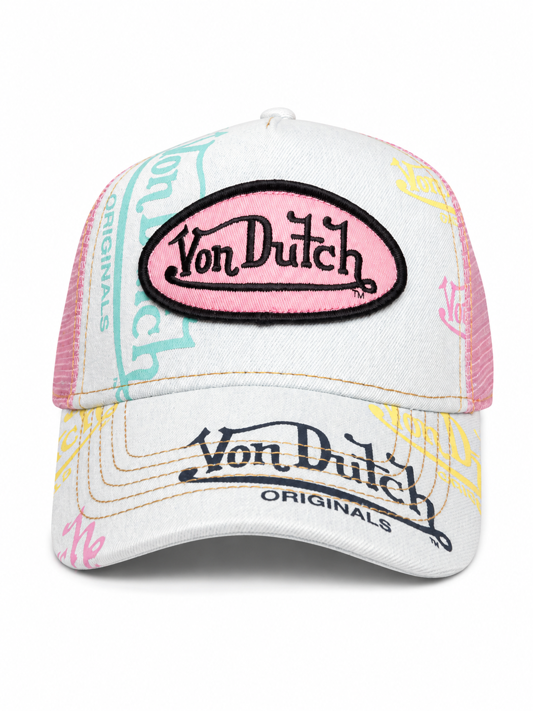 Von Dutch PINK TINT TAGGED TRUCKER HAT
