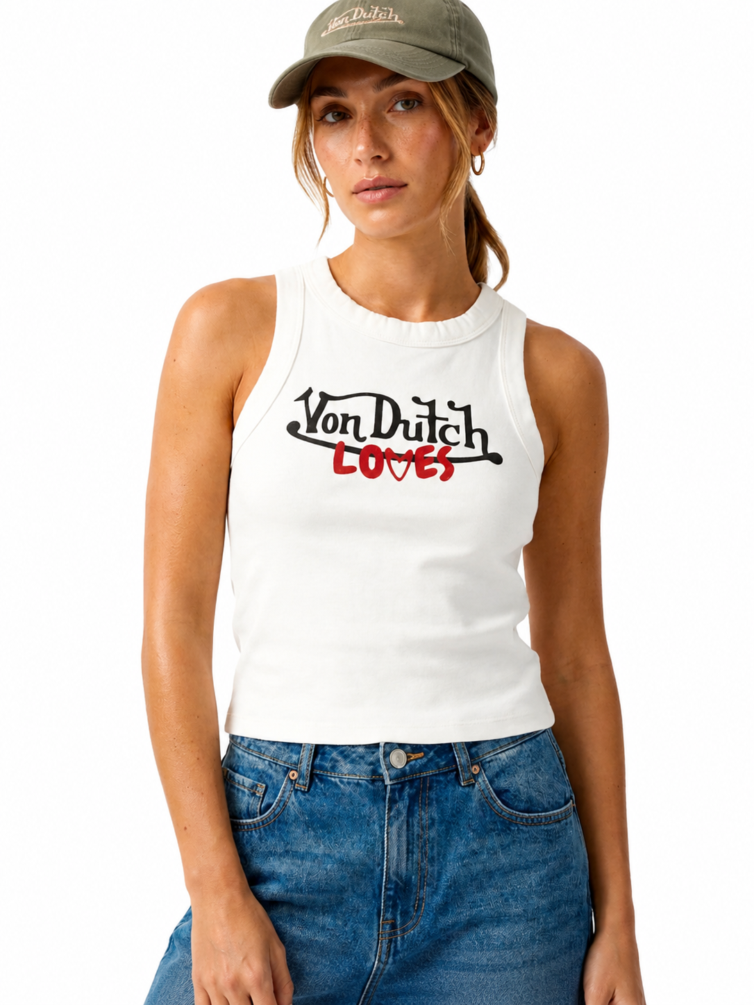 Von Dutch Loves CLASSIC LOVES TANK In WHITE