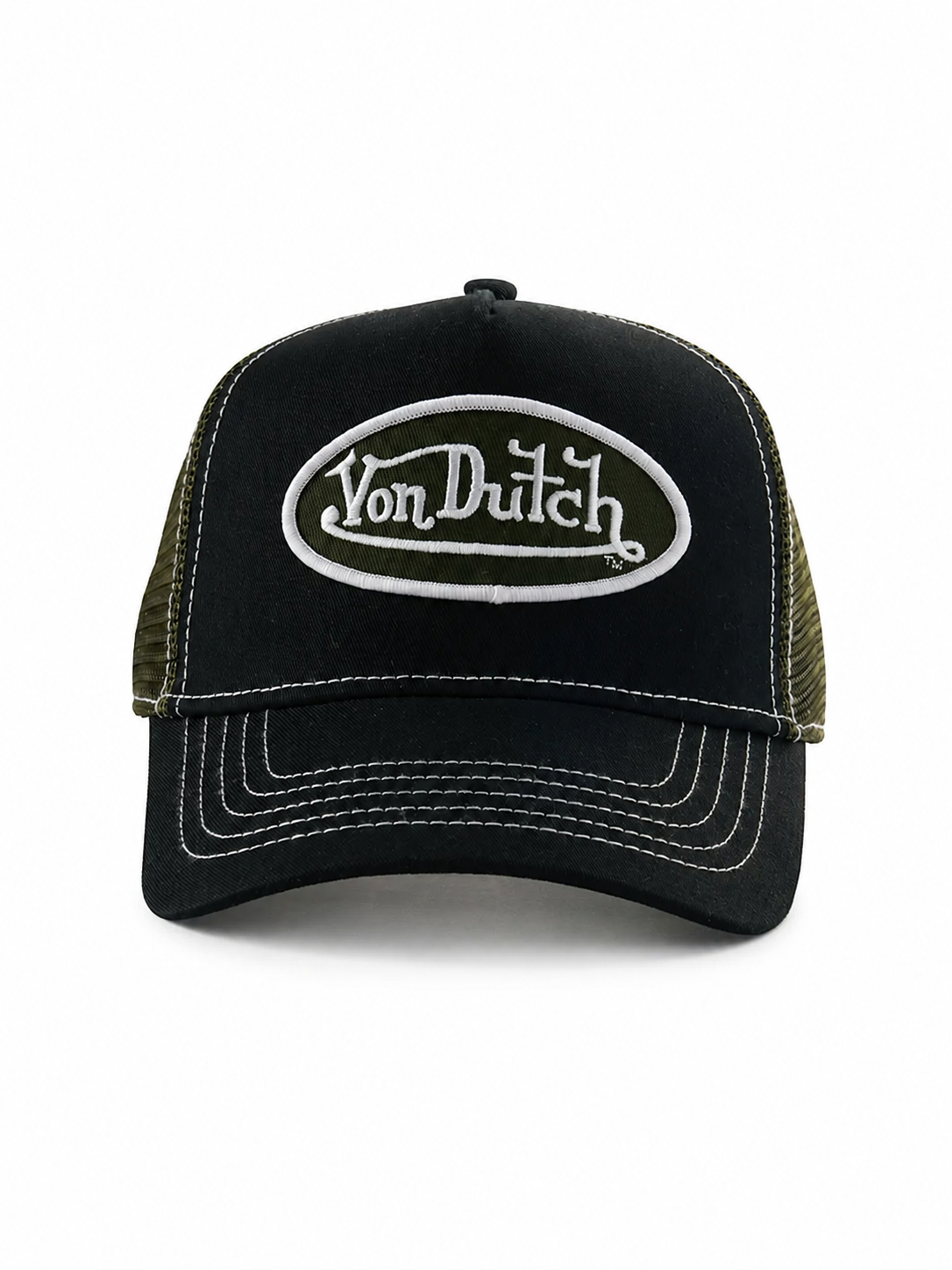 Von Dutch BLACK & KHAKI GREEN TRUCKER HAT