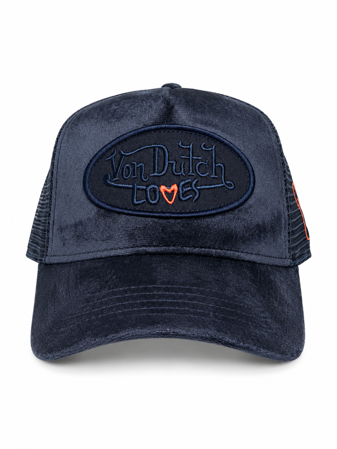 VON DUTCH LOVES SMALL HEART NAVY VELVET