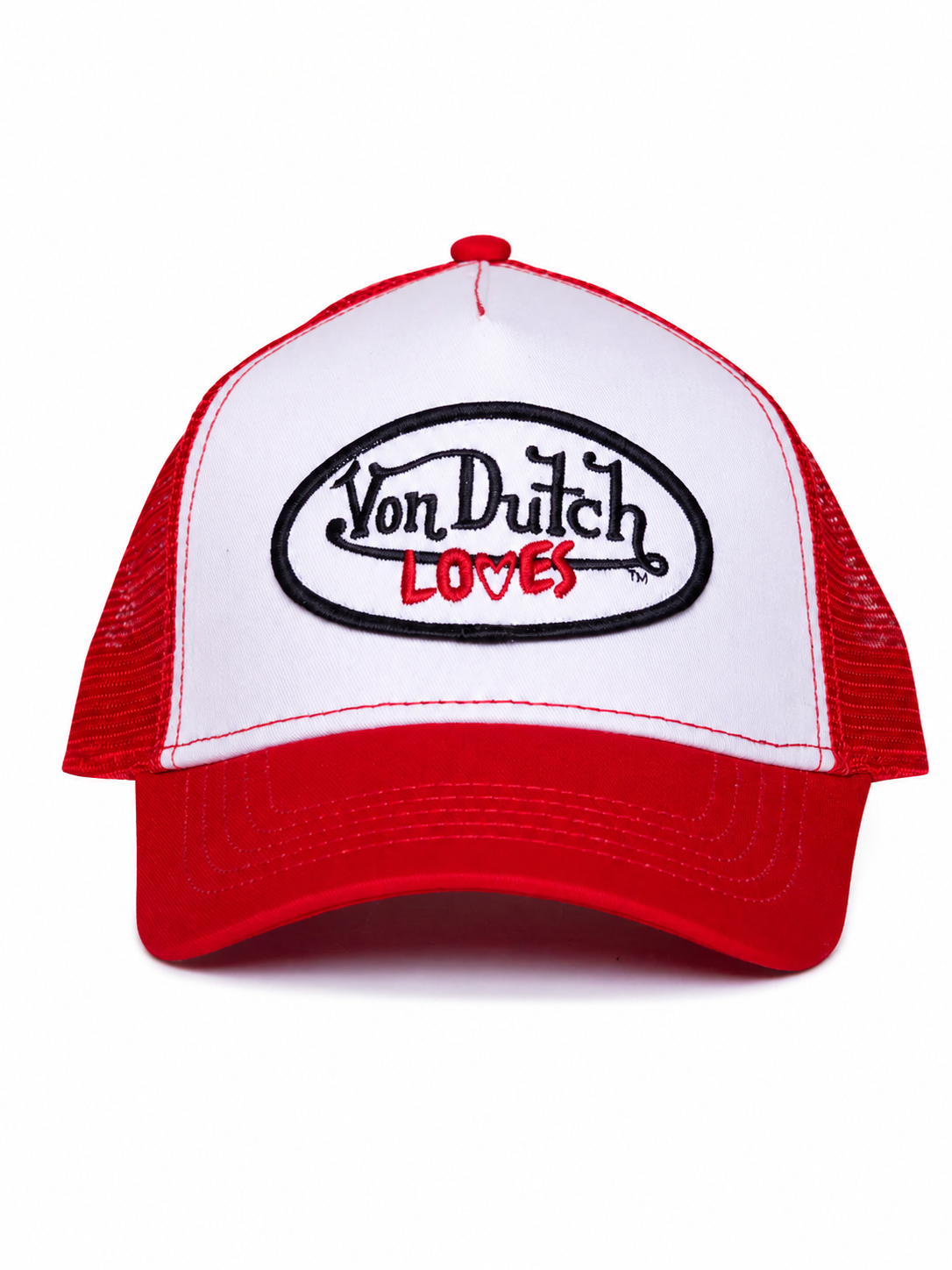 Von Dutch LOVES RED AND WHITE Trucker Hat