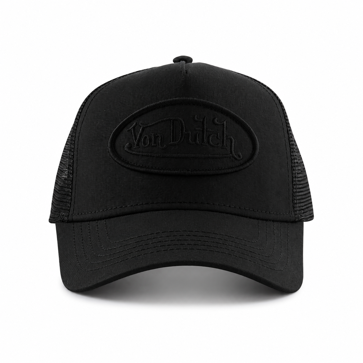 Von Dutch JET BLACK ON BLACK TRUCKER HAT