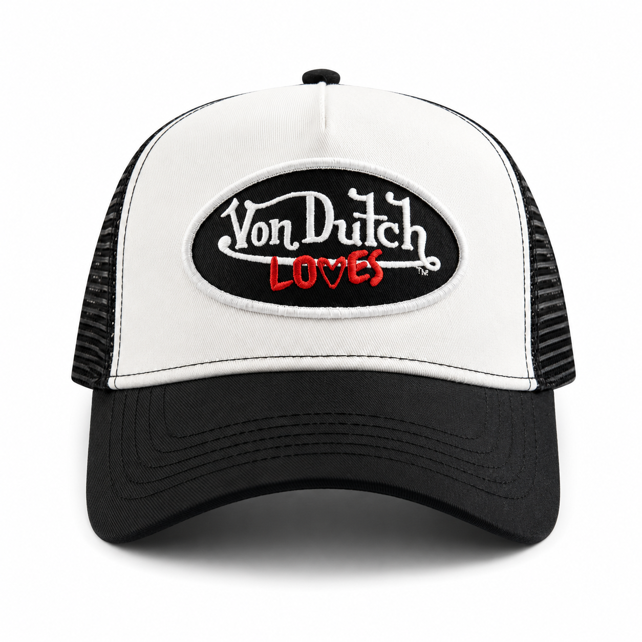VON DUTCH LOVES BLACK & WHITE CLASSIC TRUCKER