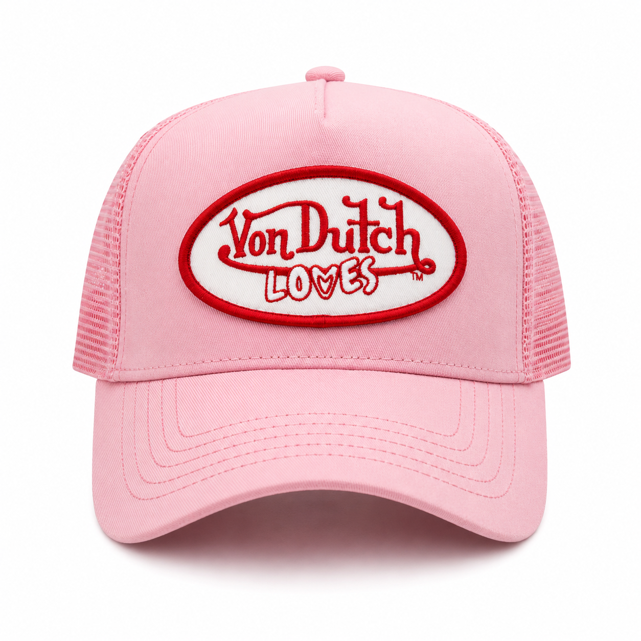 Von Dutch PINK VELVET VON DUTCH LOVES TRUCKER HAT