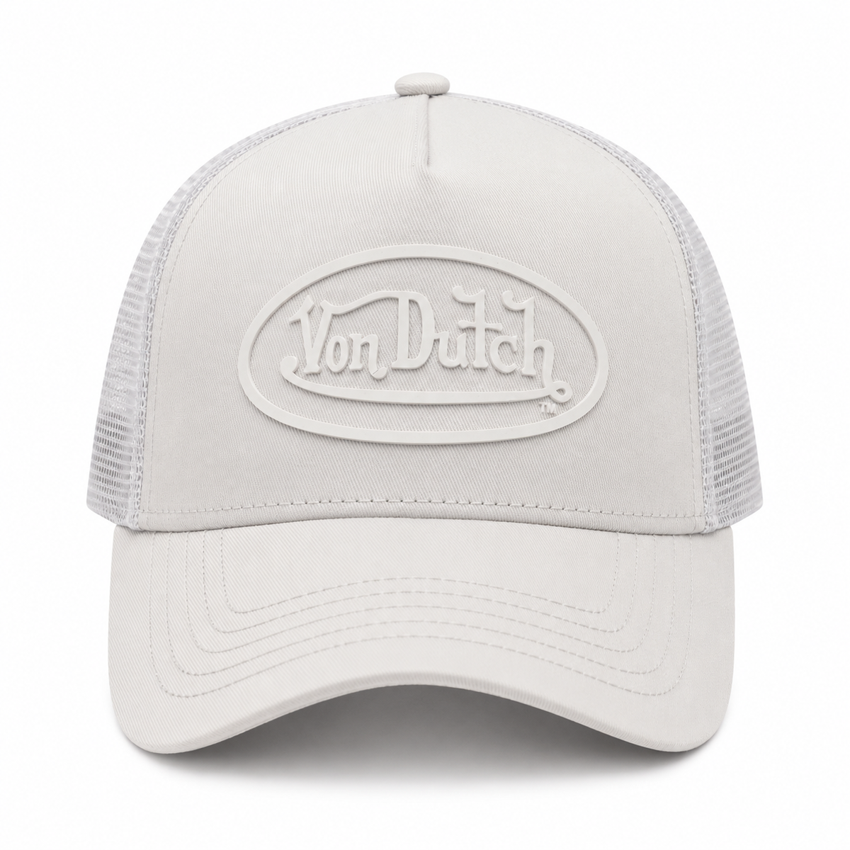 Von Dutch PURE WHITE 3D LOGO Trucker Hat