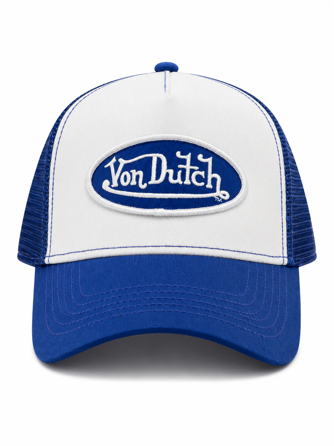 Von Dutch CLASSIC BLUE LOGO TRUCKER HAT
