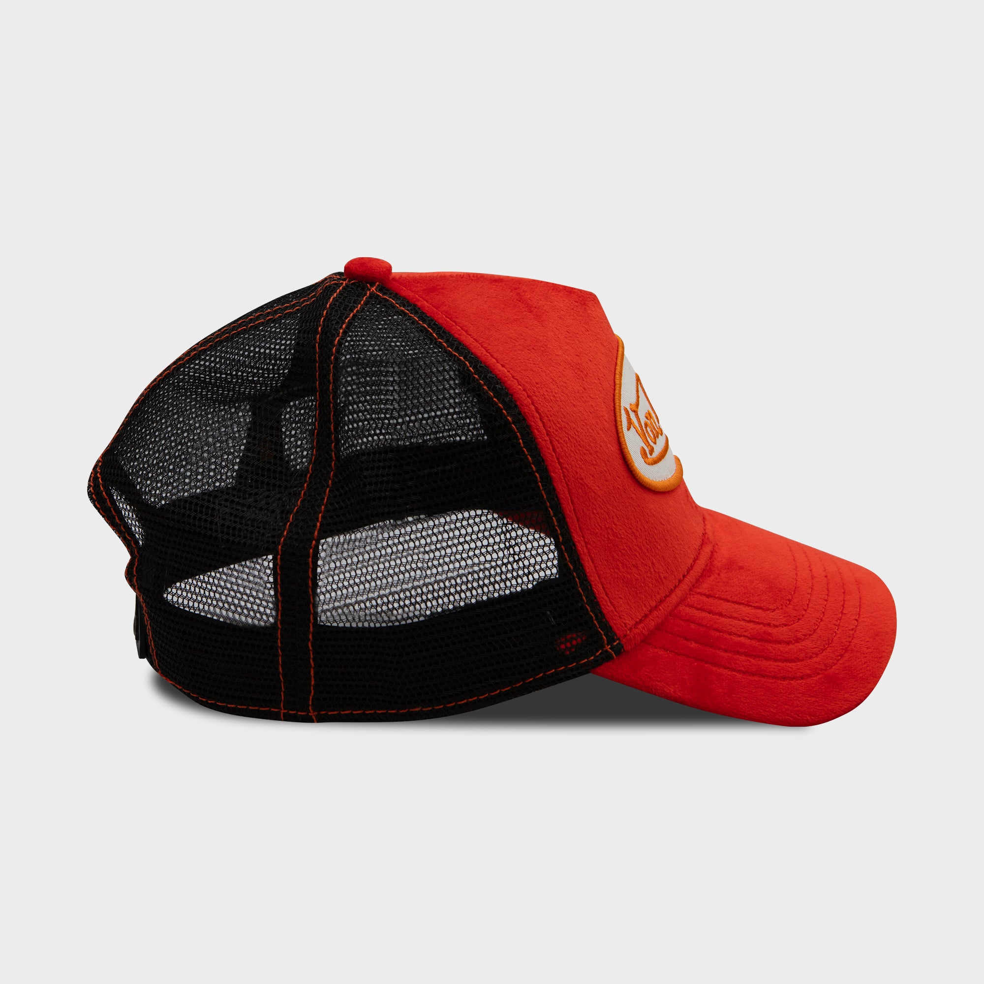 CLASSIC VELVET TRUCKER (RED/ORANGE LOGO)
