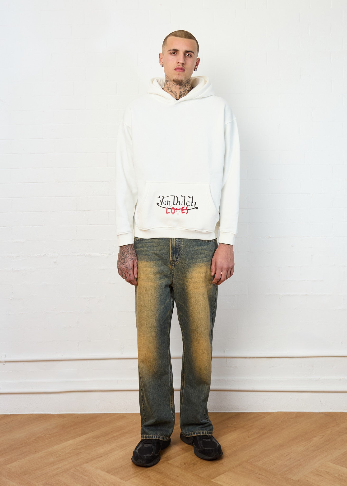 ATLAS WHITE COTTON HOODIE