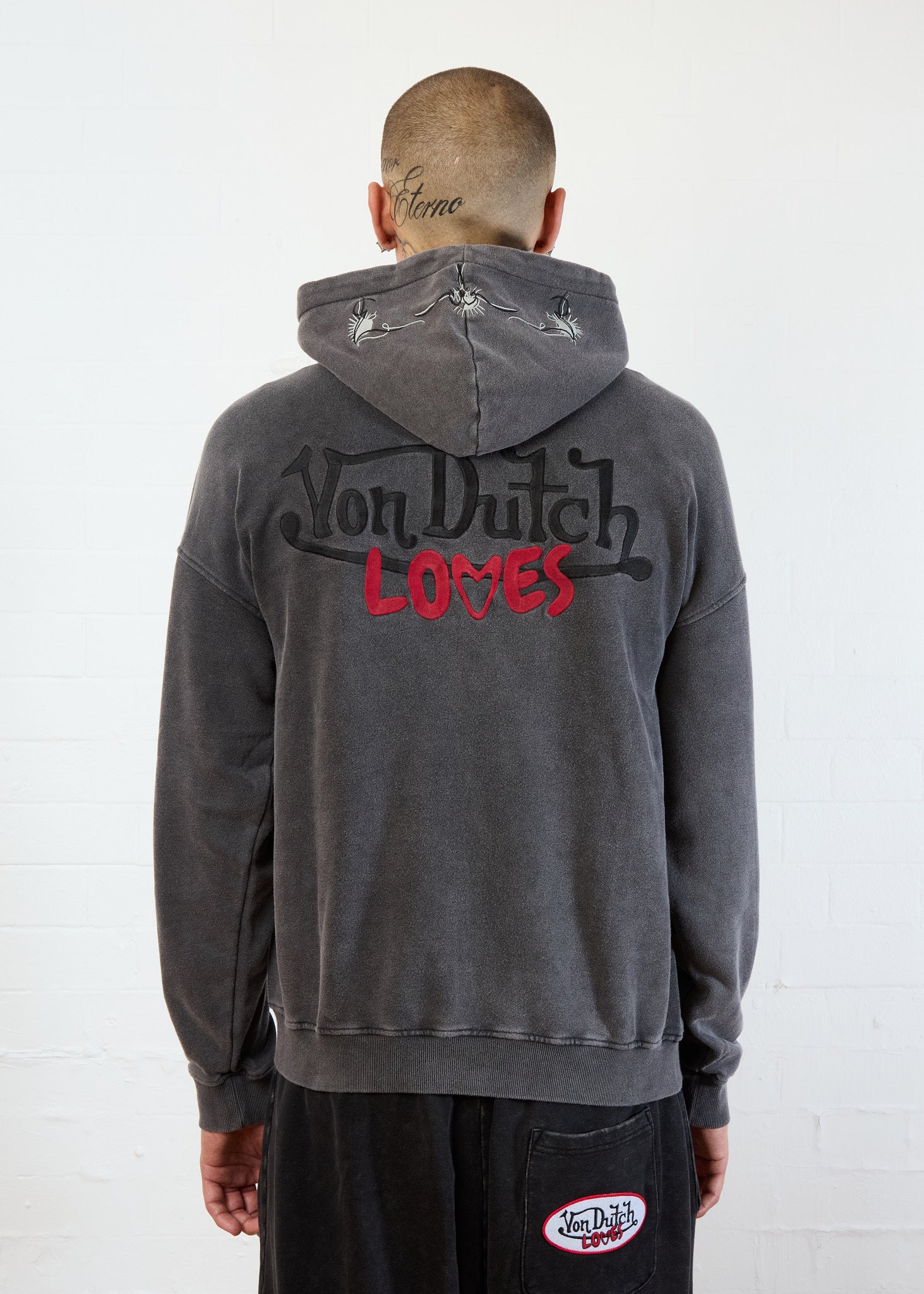 BLACK VINTAGE WASH HOODIE (OVERSIZE)