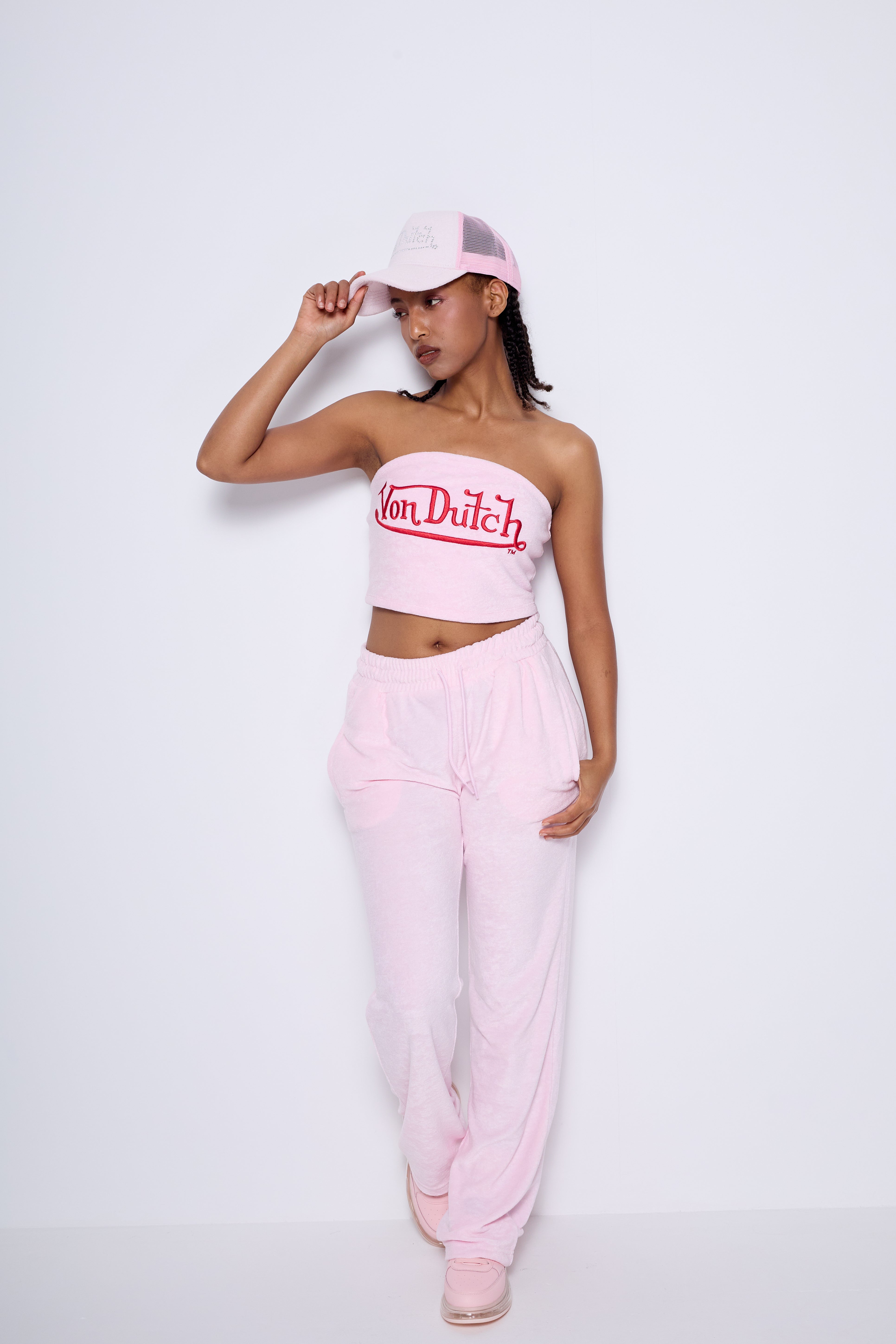 CALIFORNIA VELOUR PINK JOGGERS