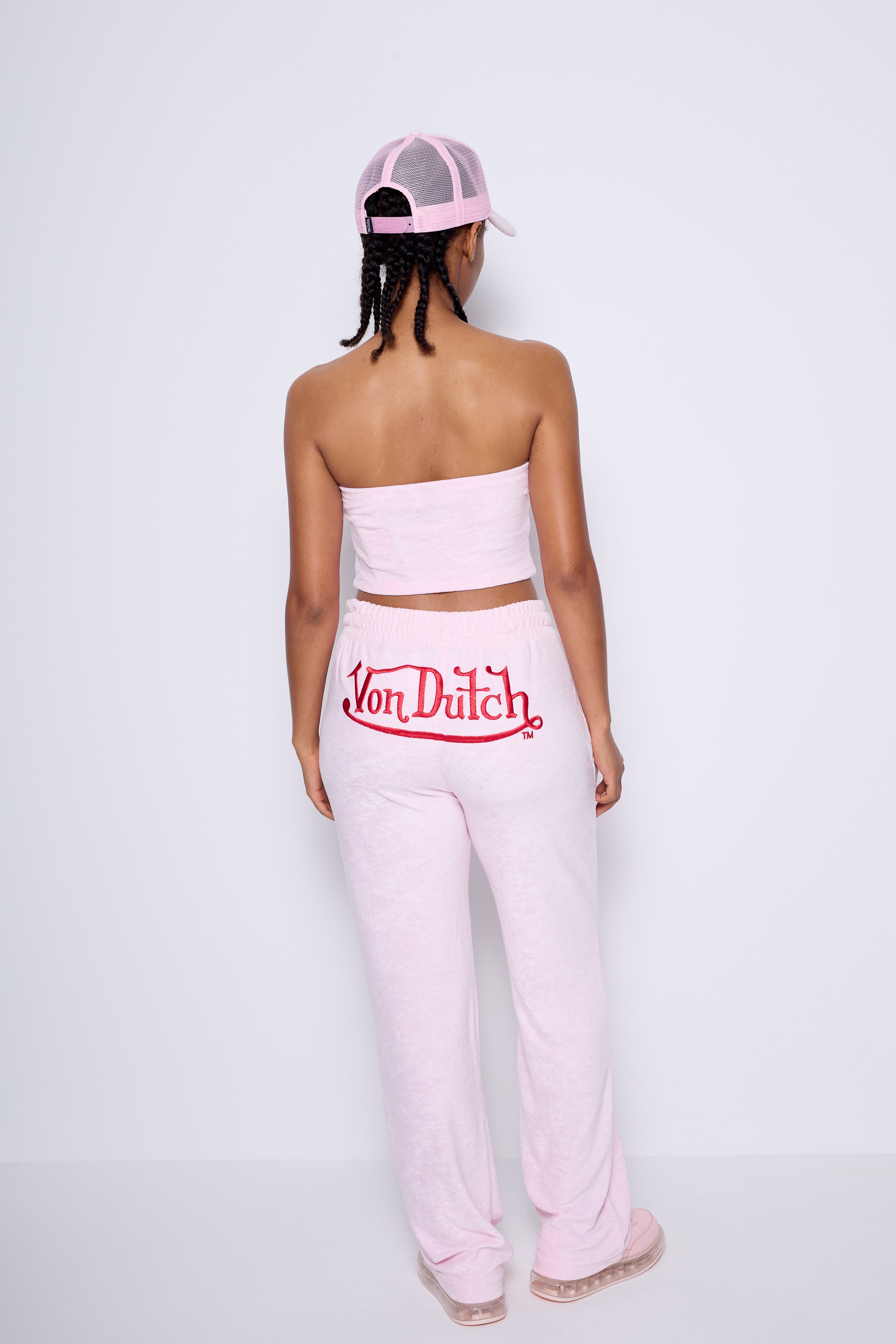 CALIFORNIA VELOUR PINK JOGGERS
