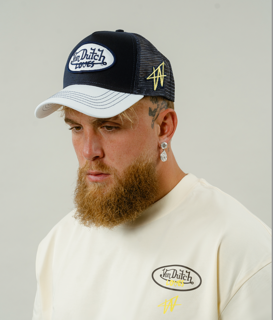 IN-STOCK W TRUCKER HAT SIGNED BY JAKE PAUL