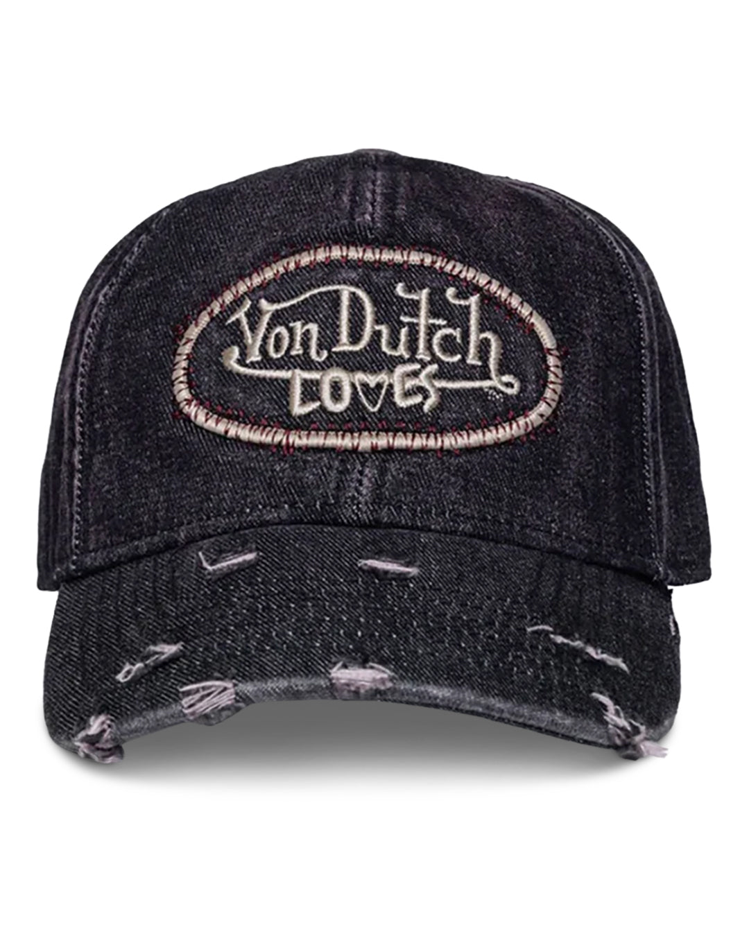 VINTAGE CULTURE X VON DUTCH LOVES DISTRESSED GREY DAD HAT