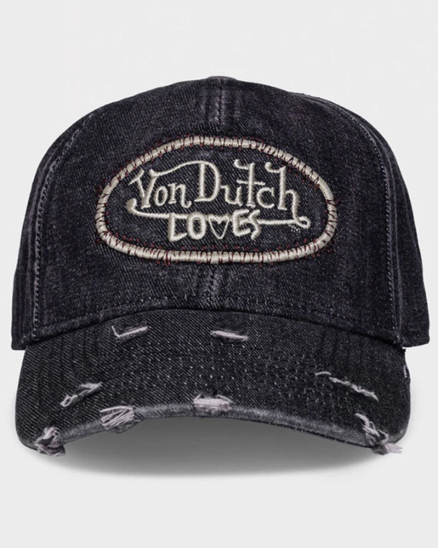 VINTAGE CULTURE X VON DUTCH LOVES DISTRESSED GREY DAD HAT