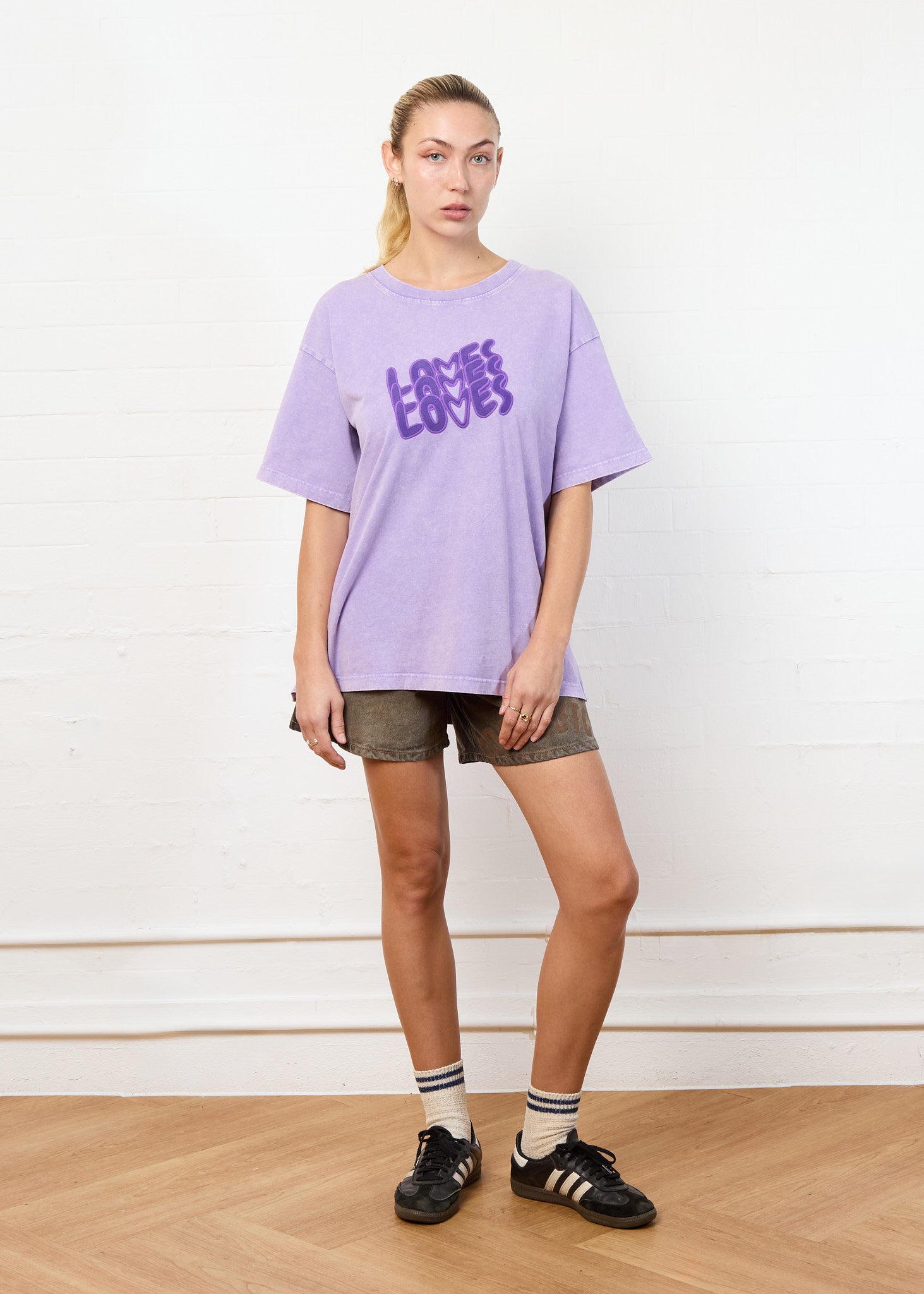THREE LOVES SWEAT TEE (PURPLE)