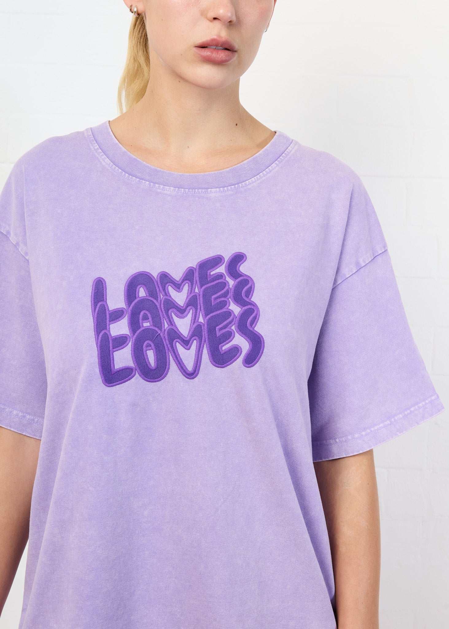 THREE LOVES SWEAT TEE (PURPLE)