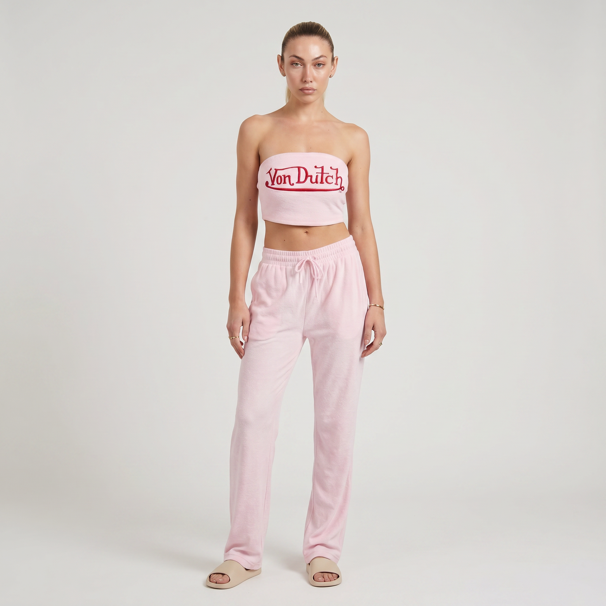 CALIFORNIA VELOUR PINK JOGGERS