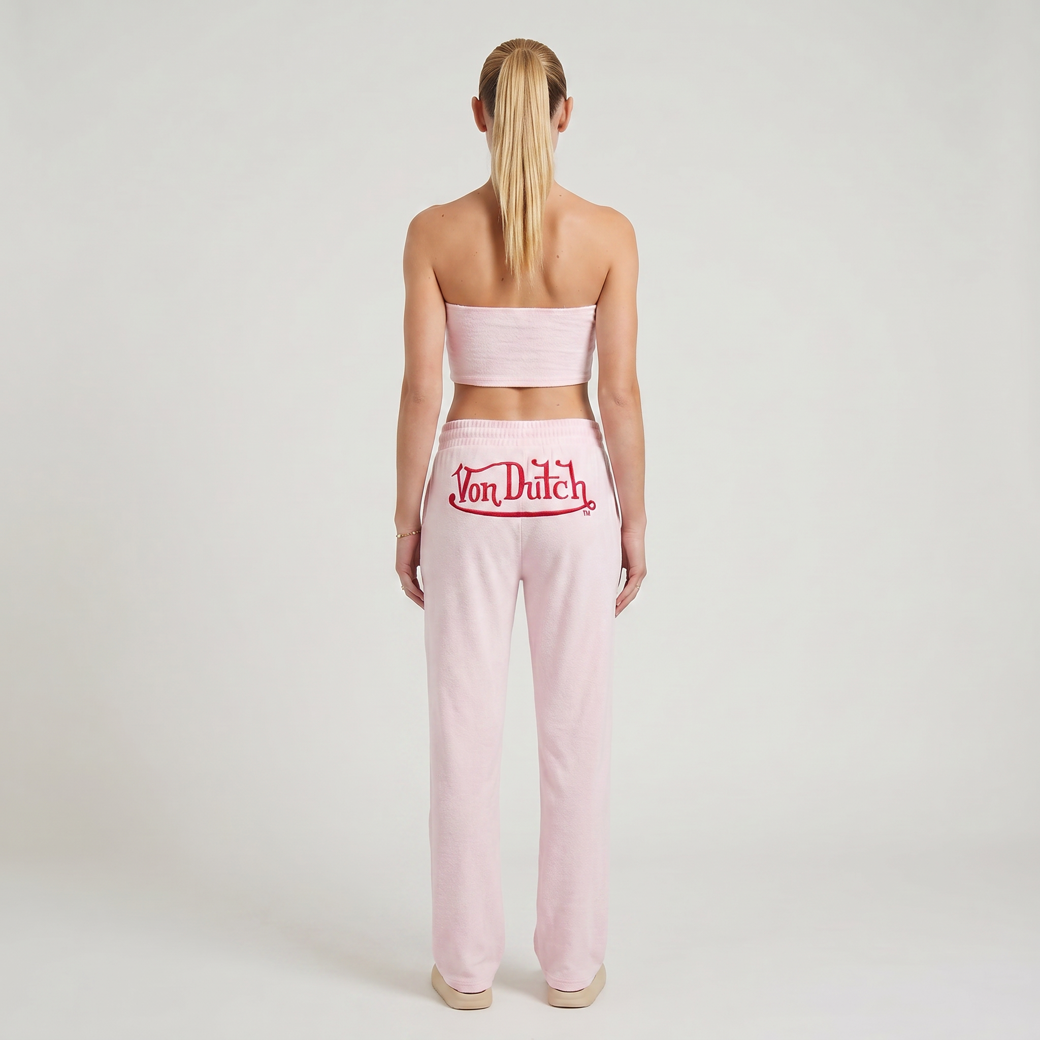 CALIFORNIA VELOUR PINK JOGGERS