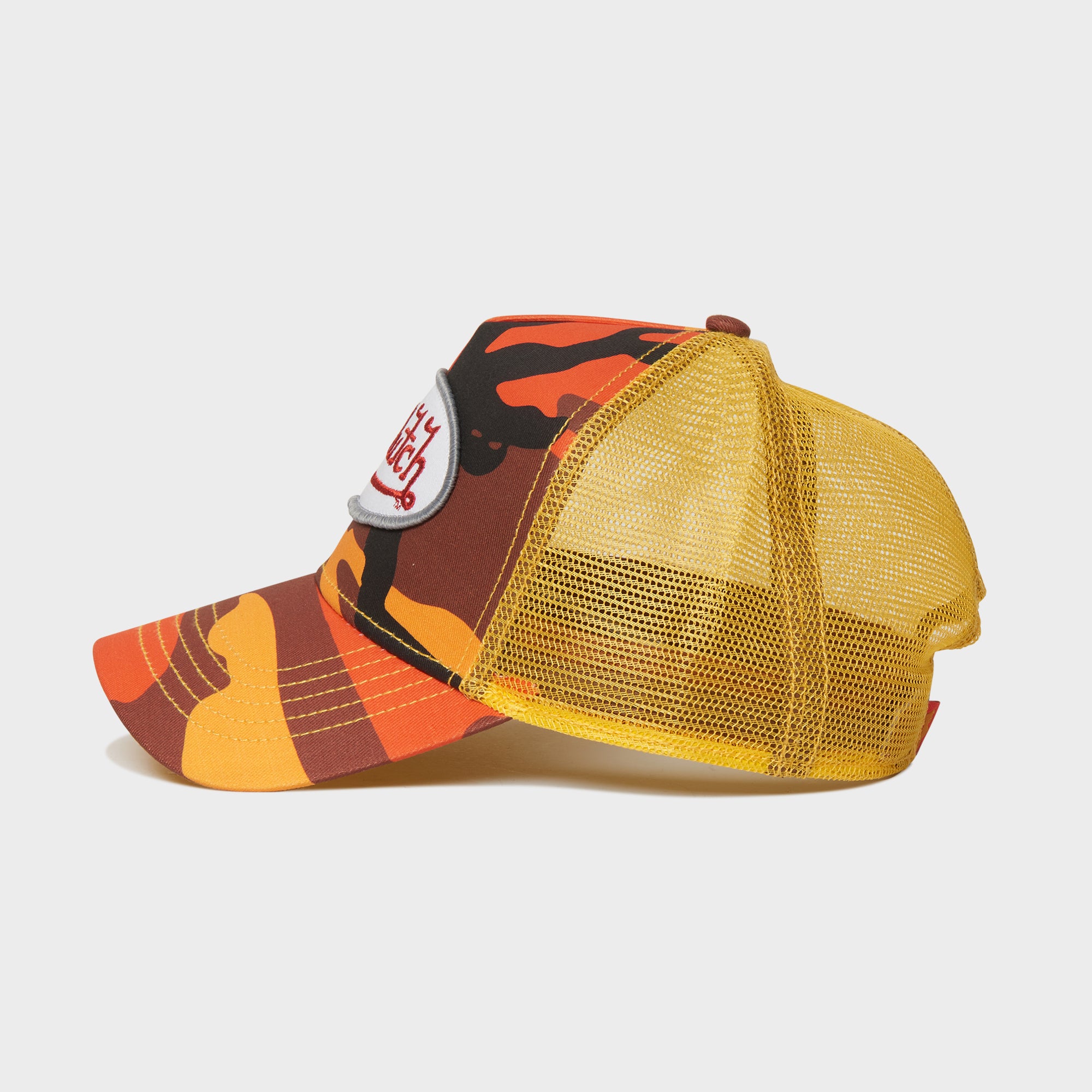 ORANGE CAMO TRUCKER