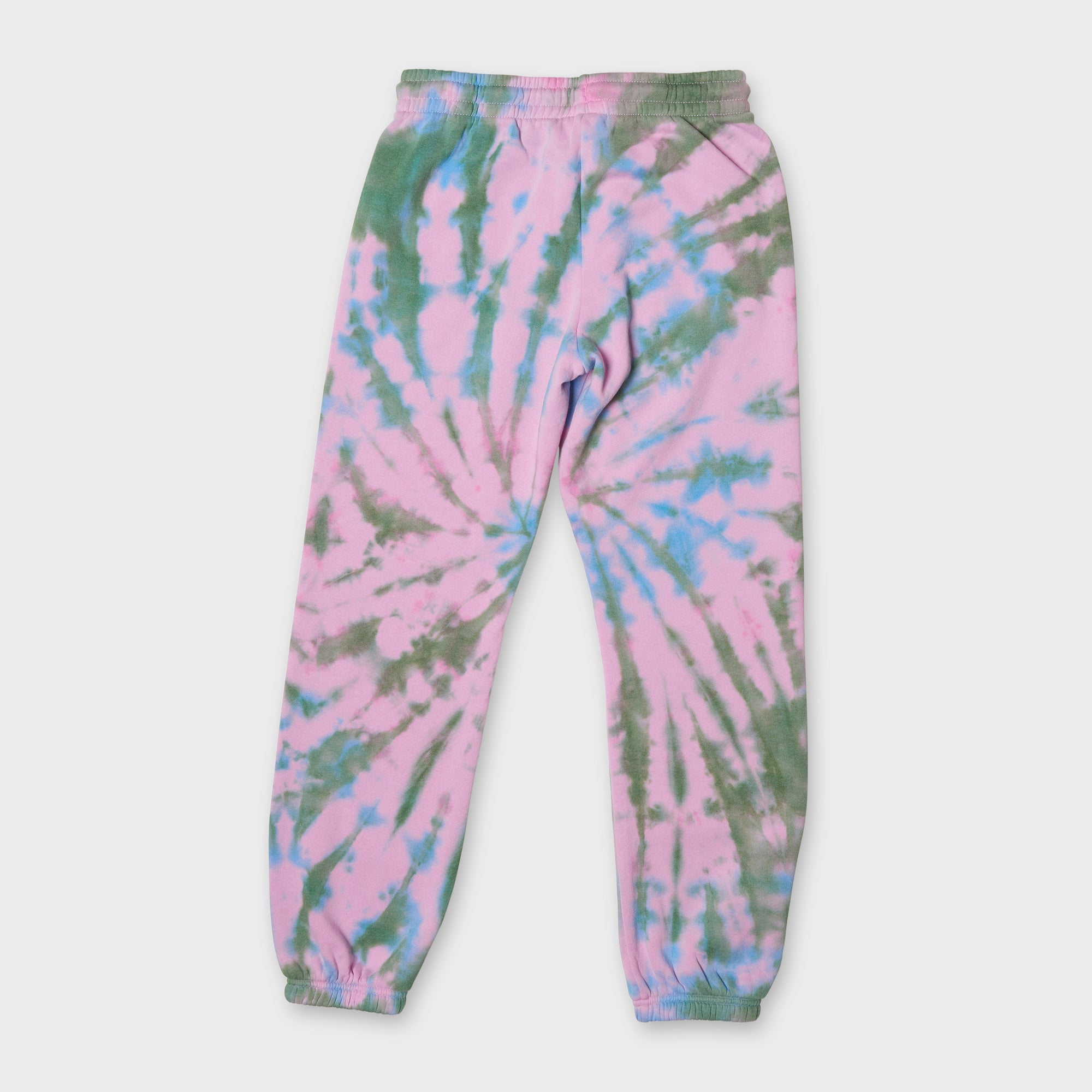 TIE-DYE CUFF JOGGER (GREEN BLUE PINK)
