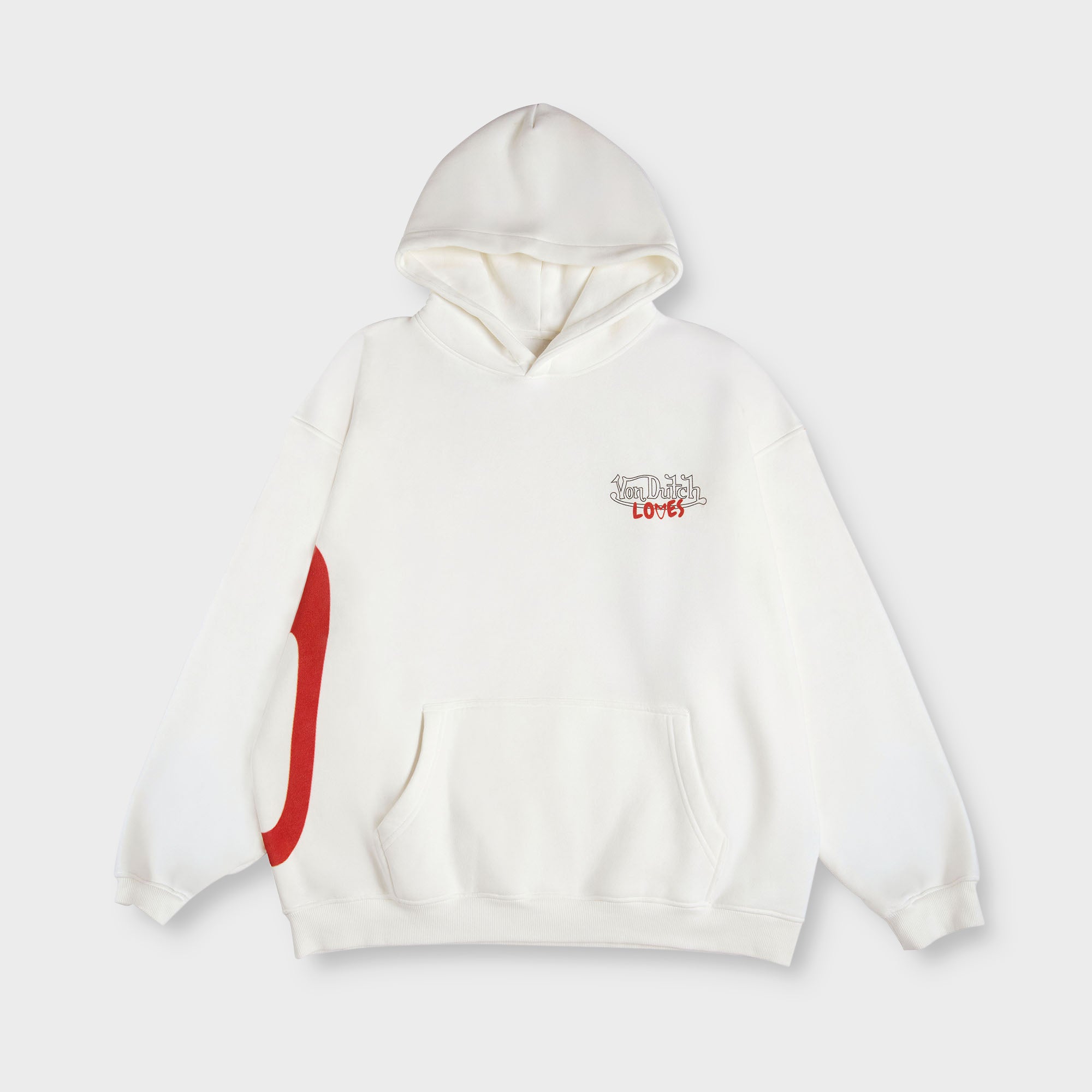 BROKEN HEART HOODIE (OVERSIZE WHITE)