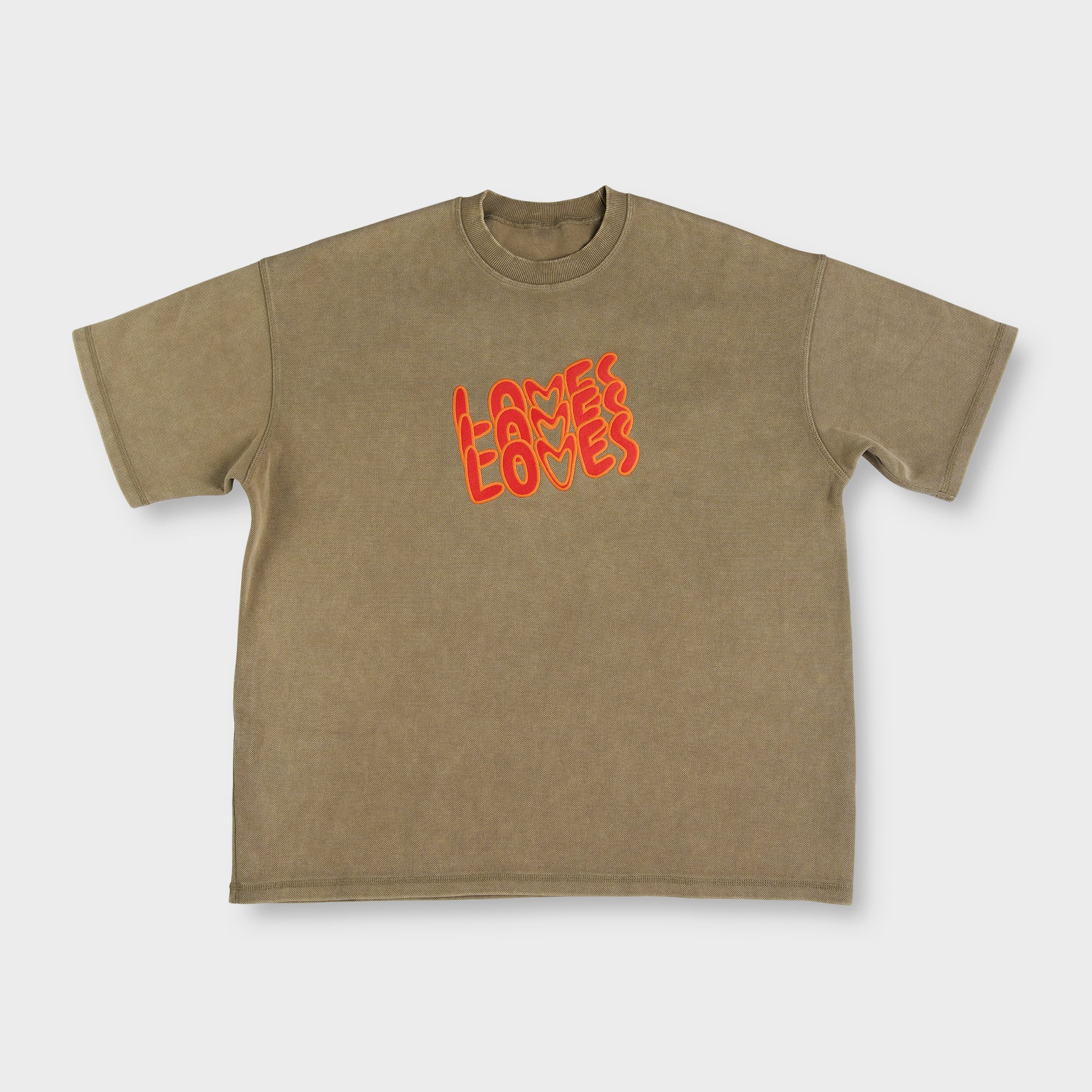 THREE LOVES TEE ( BROWN)