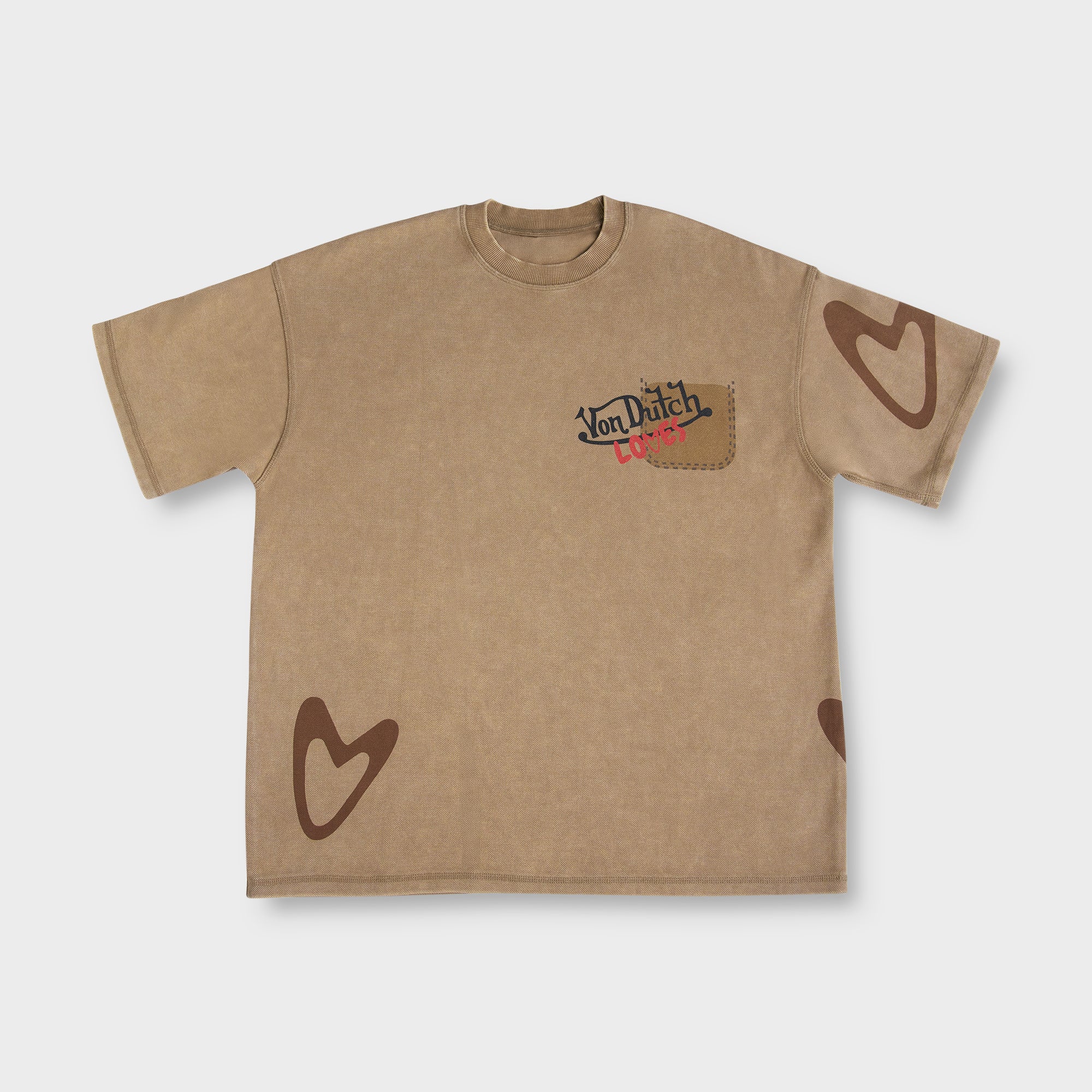 FAUX POCKET TEE (CAMEL)