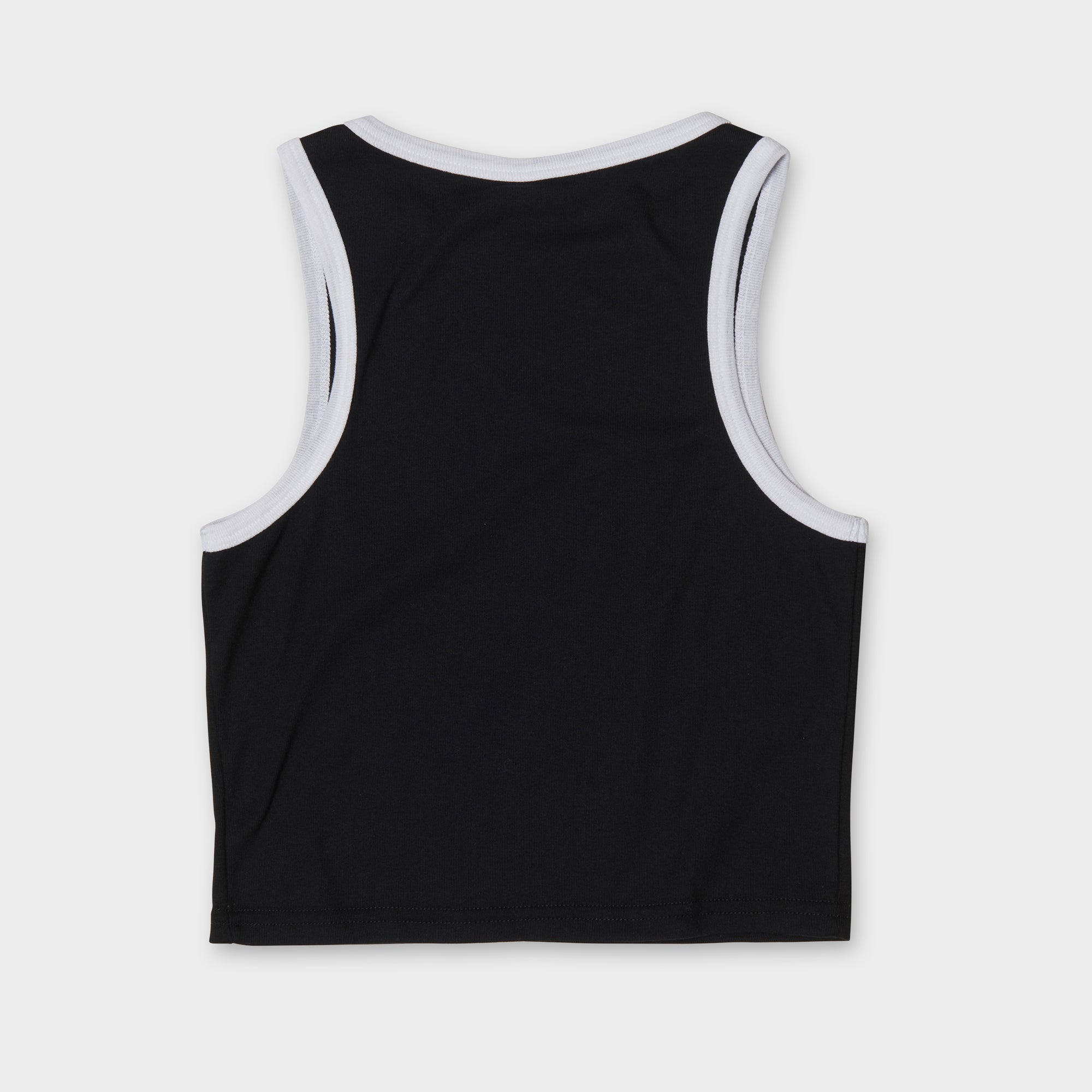 BLACK & WHITE RIBBED VEST TOP