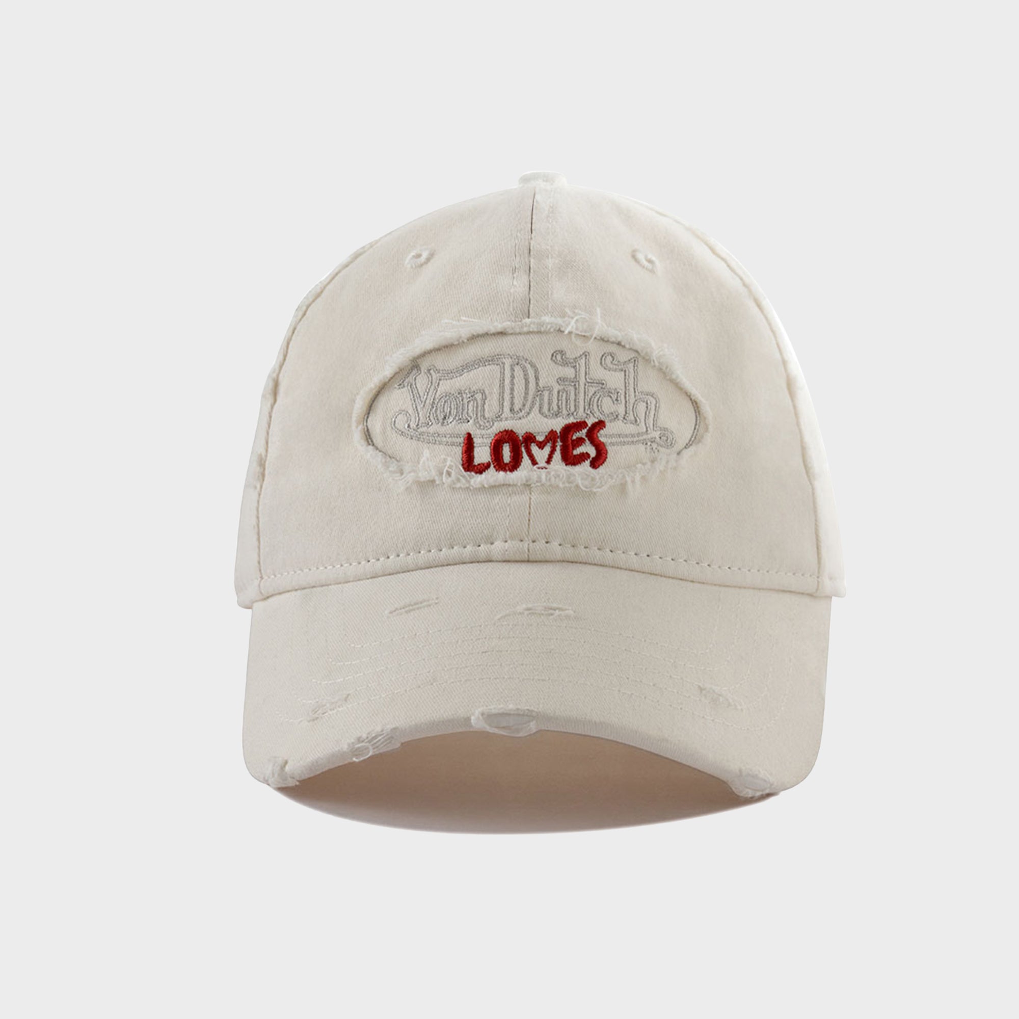 WHITE DISTRESSED DAD HAT