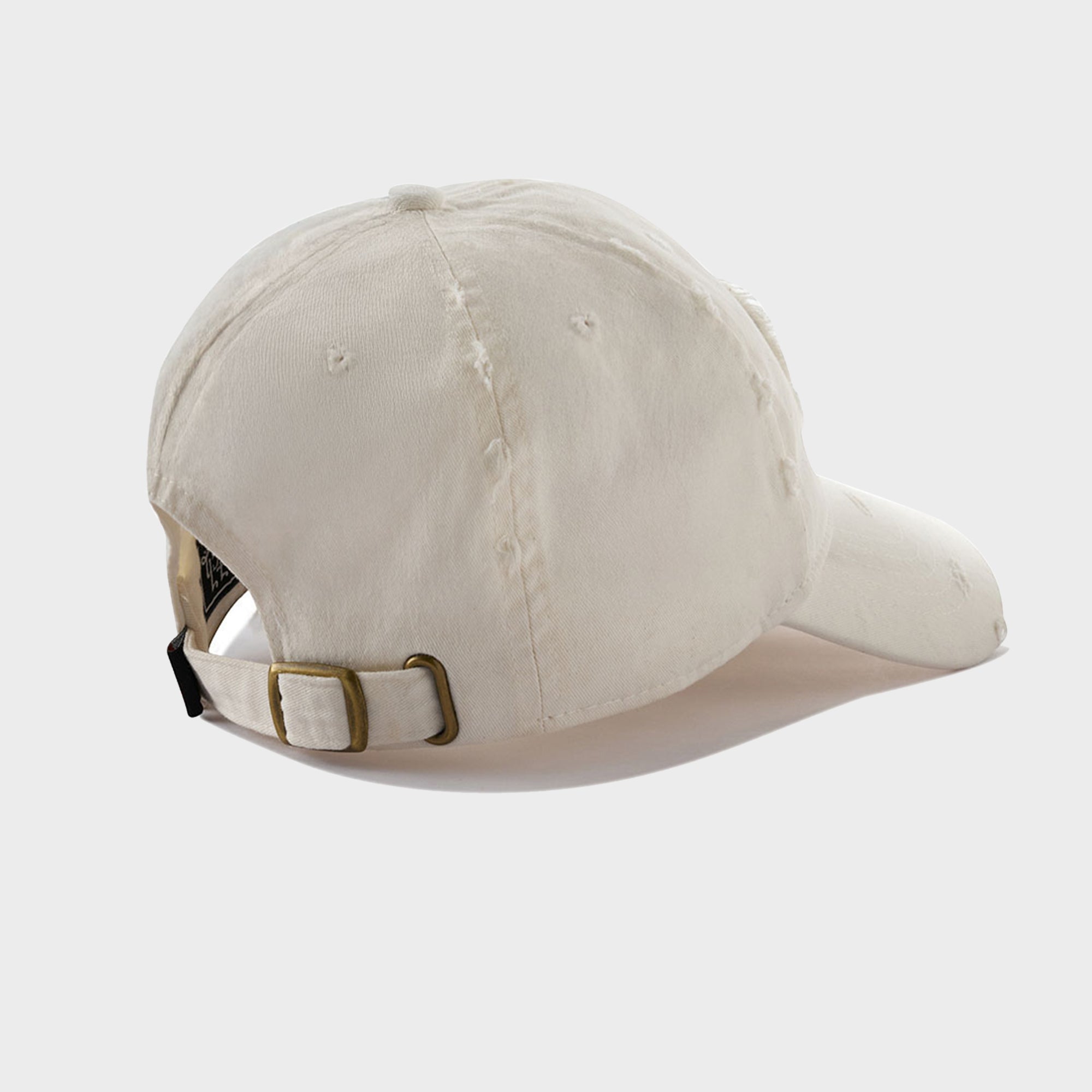WHITE DISTRESSED DAD HAT