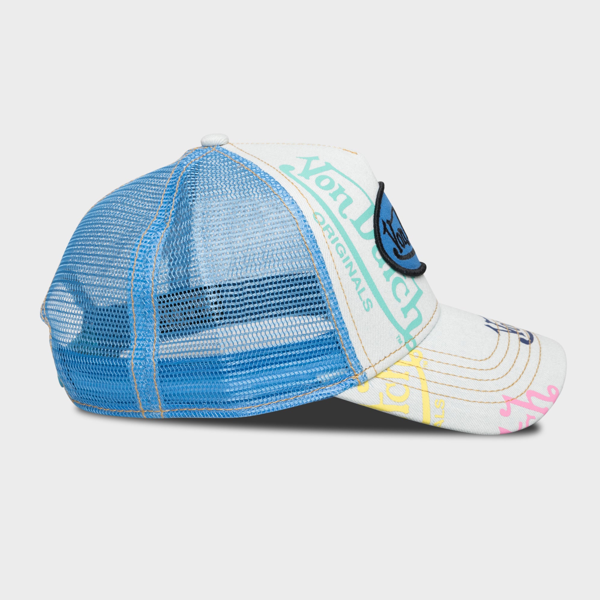 TAGGED TRUCKER (HALF BLUE)