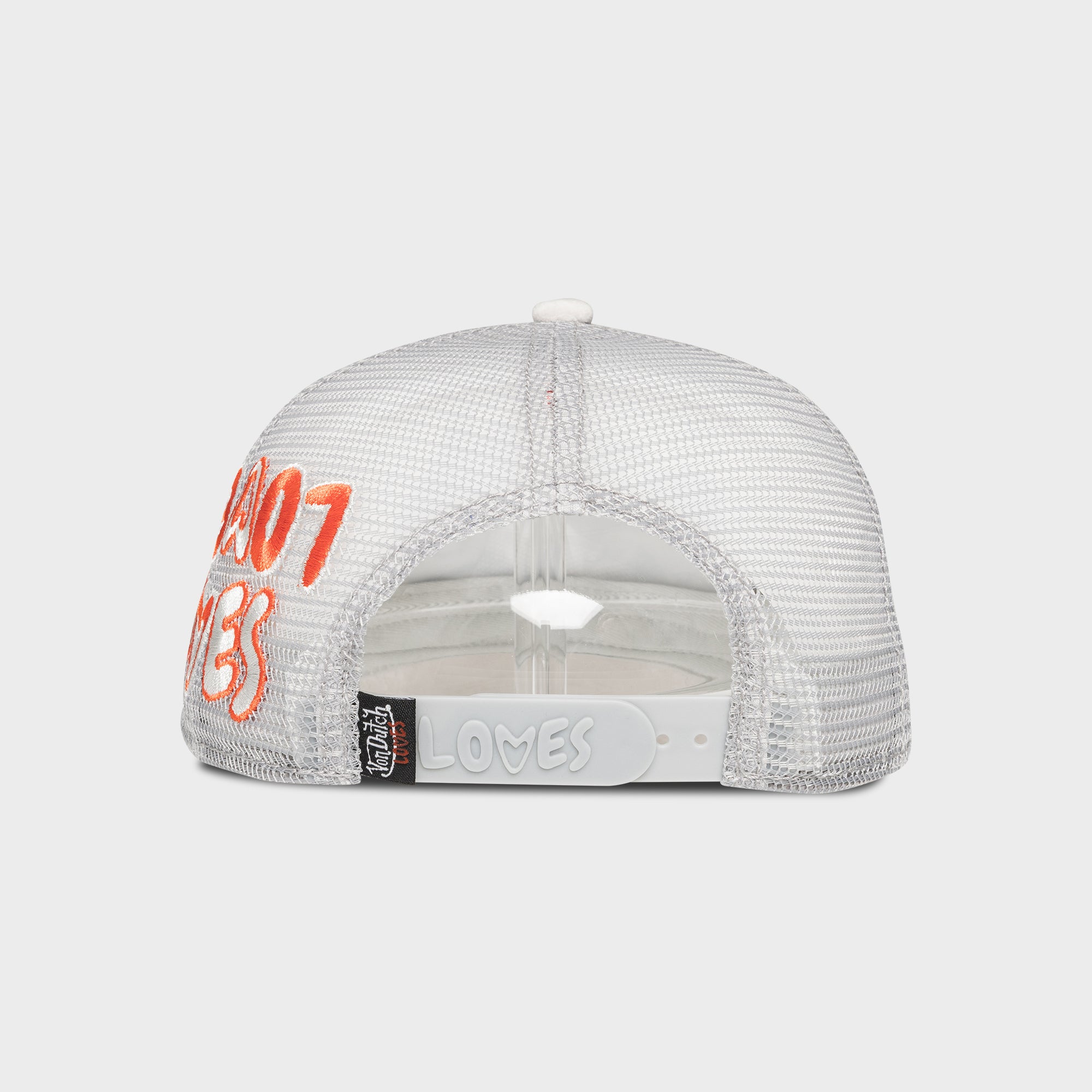 VON DUTCH LOVES SMALL HEART GREY VELVET Trucker Hat