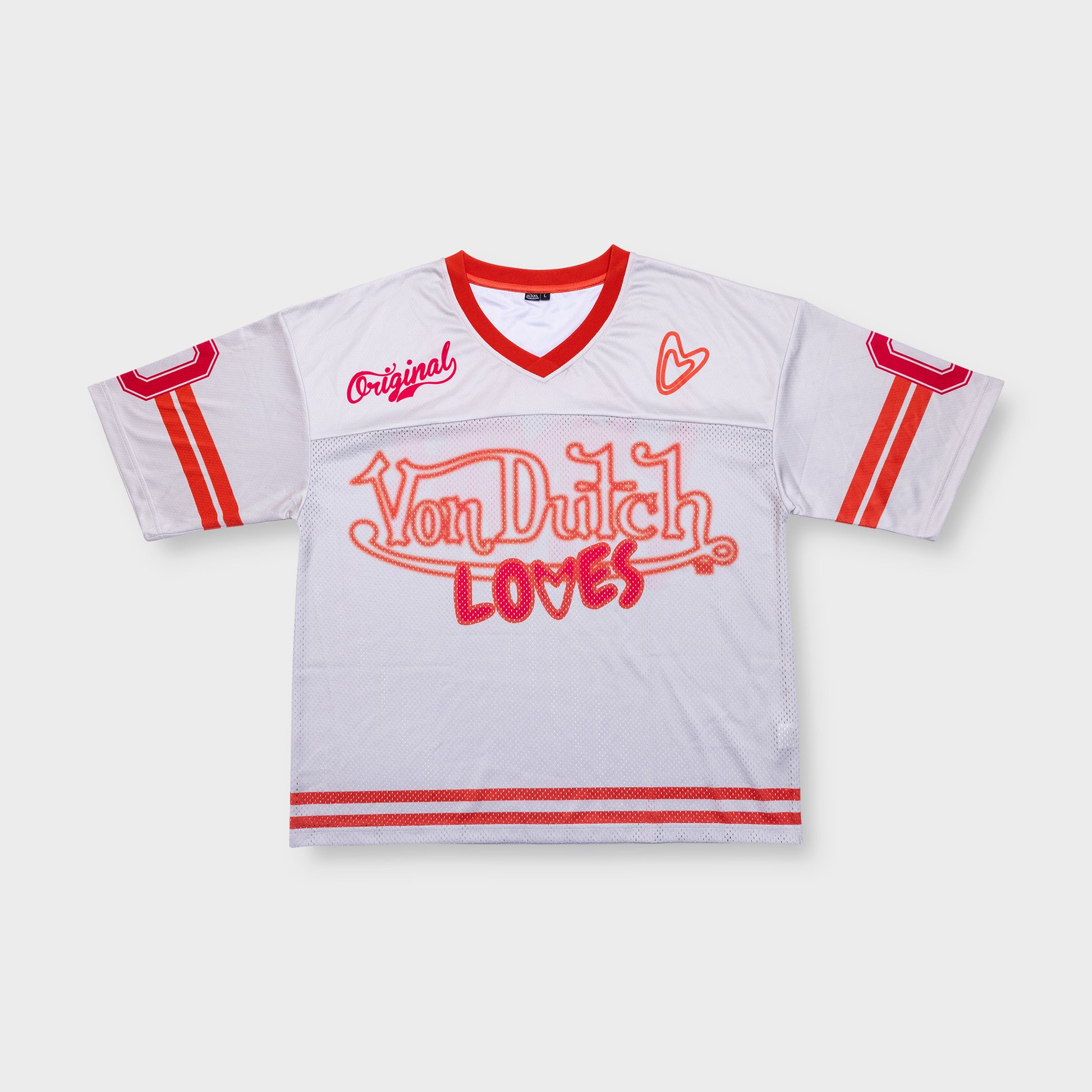 CLASSIC LOVES AMERICAN FOOTBALL JERSEY IN PUTTY & ORANGE