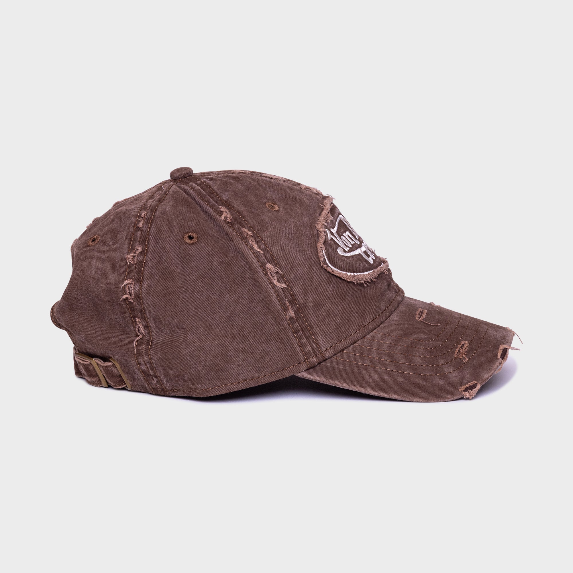 VON DUTCH LOVES BROWN DISTRESSED DAD HAT