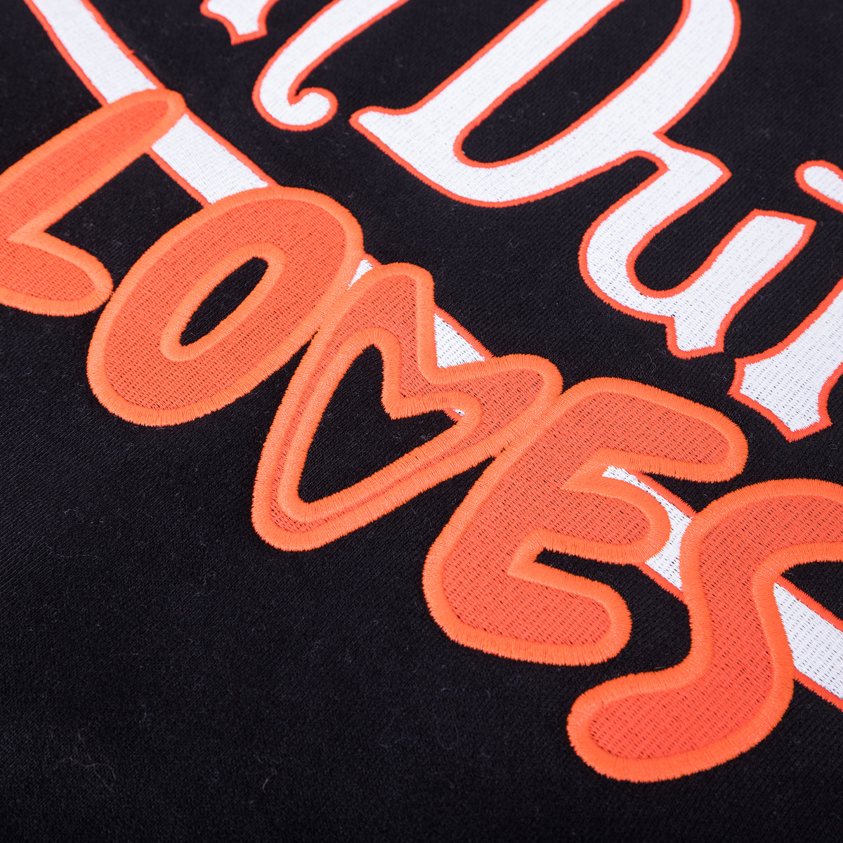 Von Dutch loves OVERSIZED HEART BLACK COTTON HOODIE
