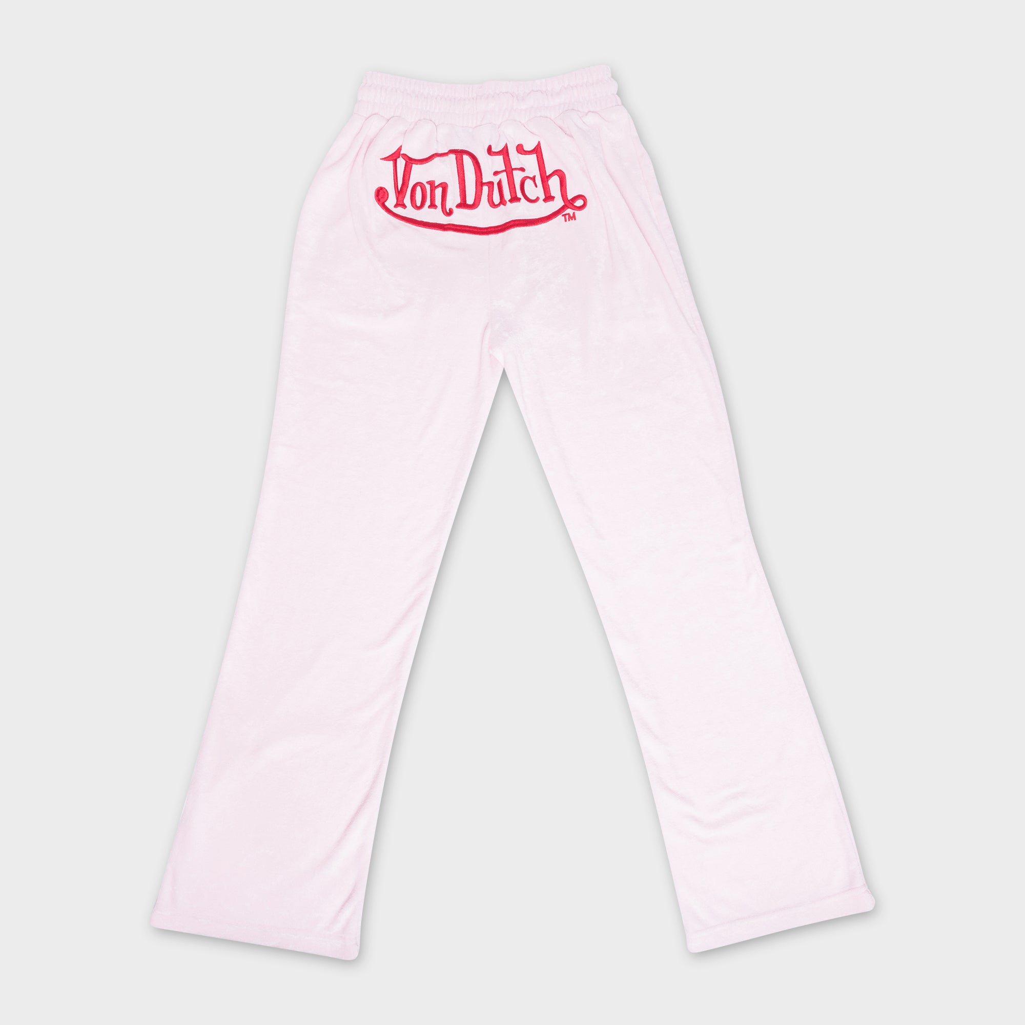 CALIFORNIA VELOUR JOGGING BOTTOMS (PINK)