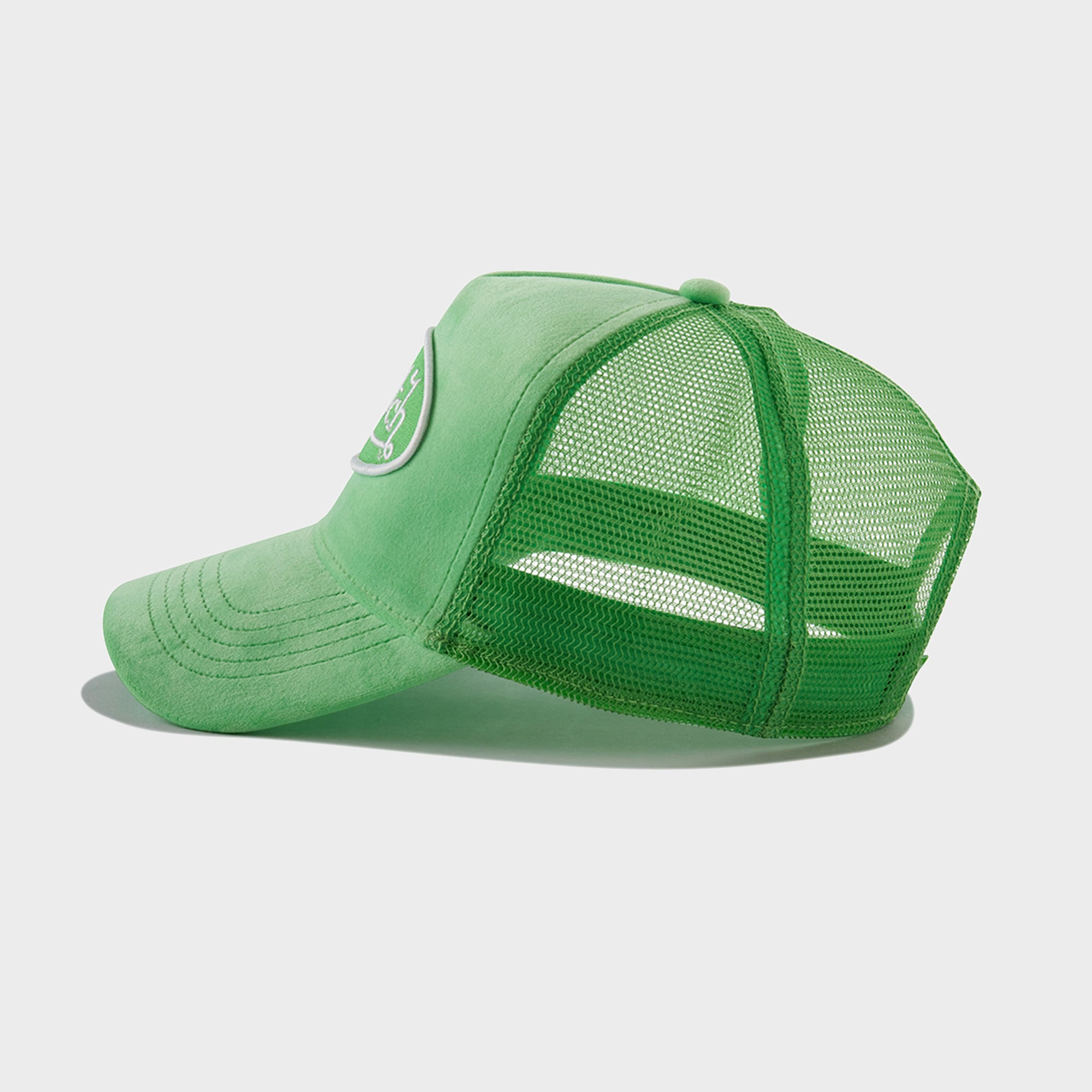 BRIGHT GREEN VELVET TRUCKER