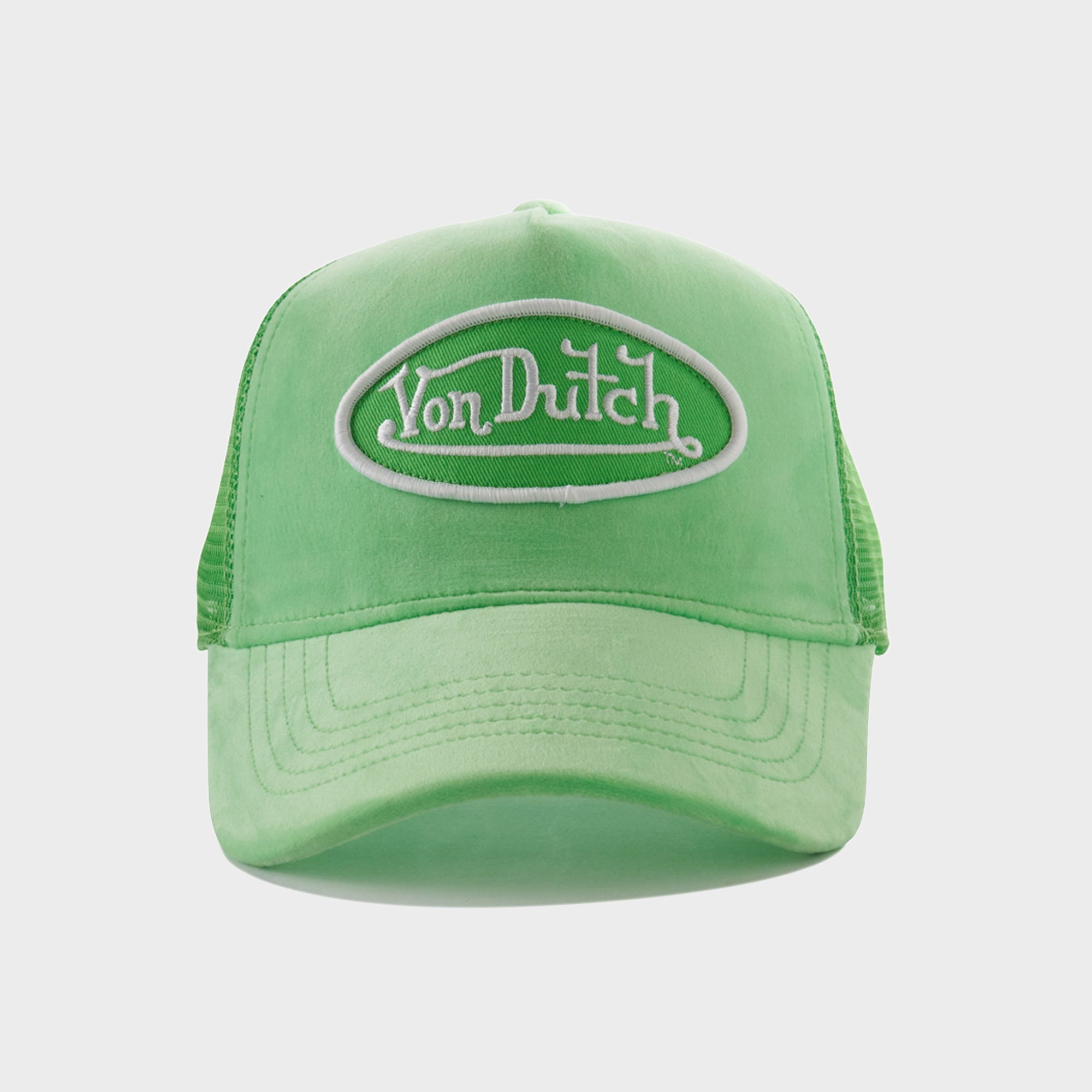 BRIGHT GREEN VELVET TRUCKER