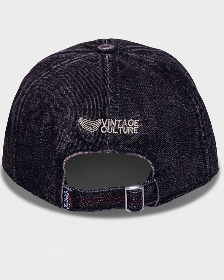 VINTAGE CULTURE X VON DUTCH LOVES DISTRESSED GREY CAP