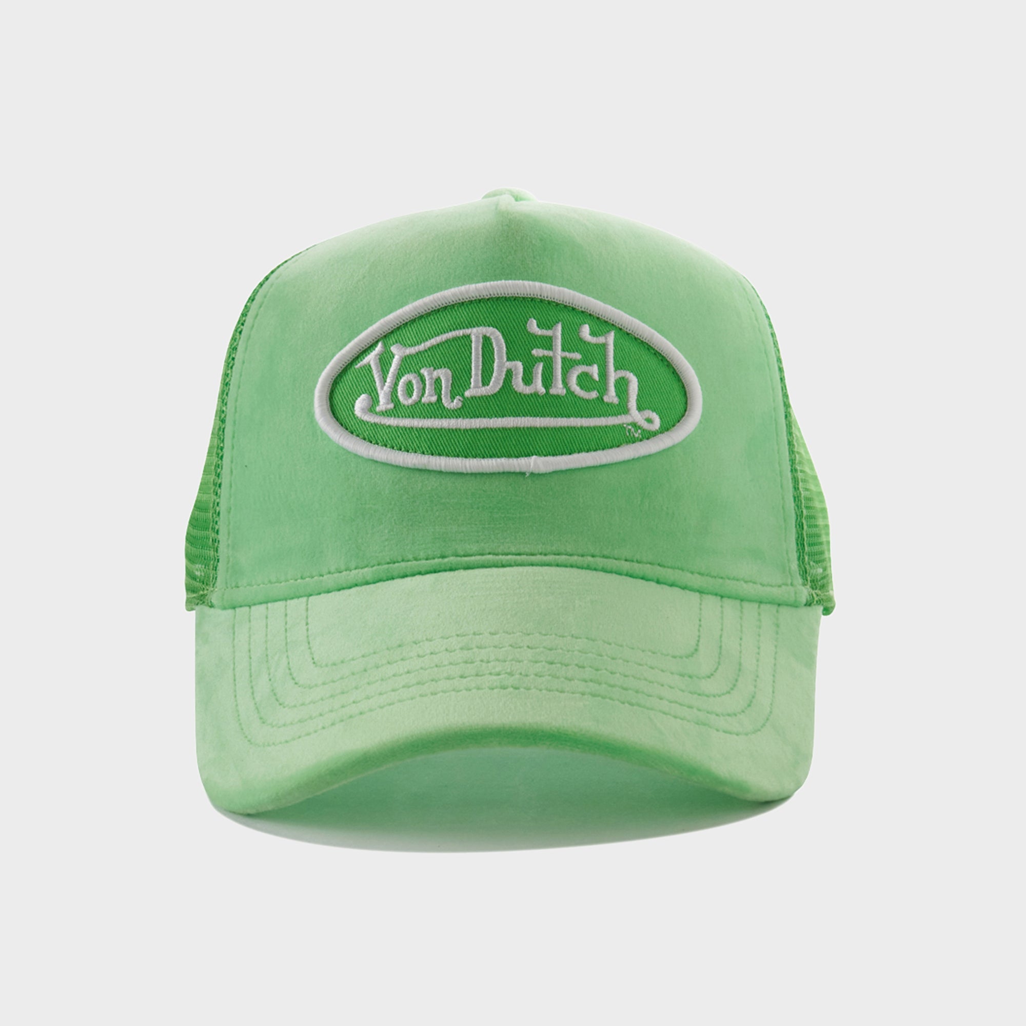 BRIGHT GREEN VELVET TRUCKER