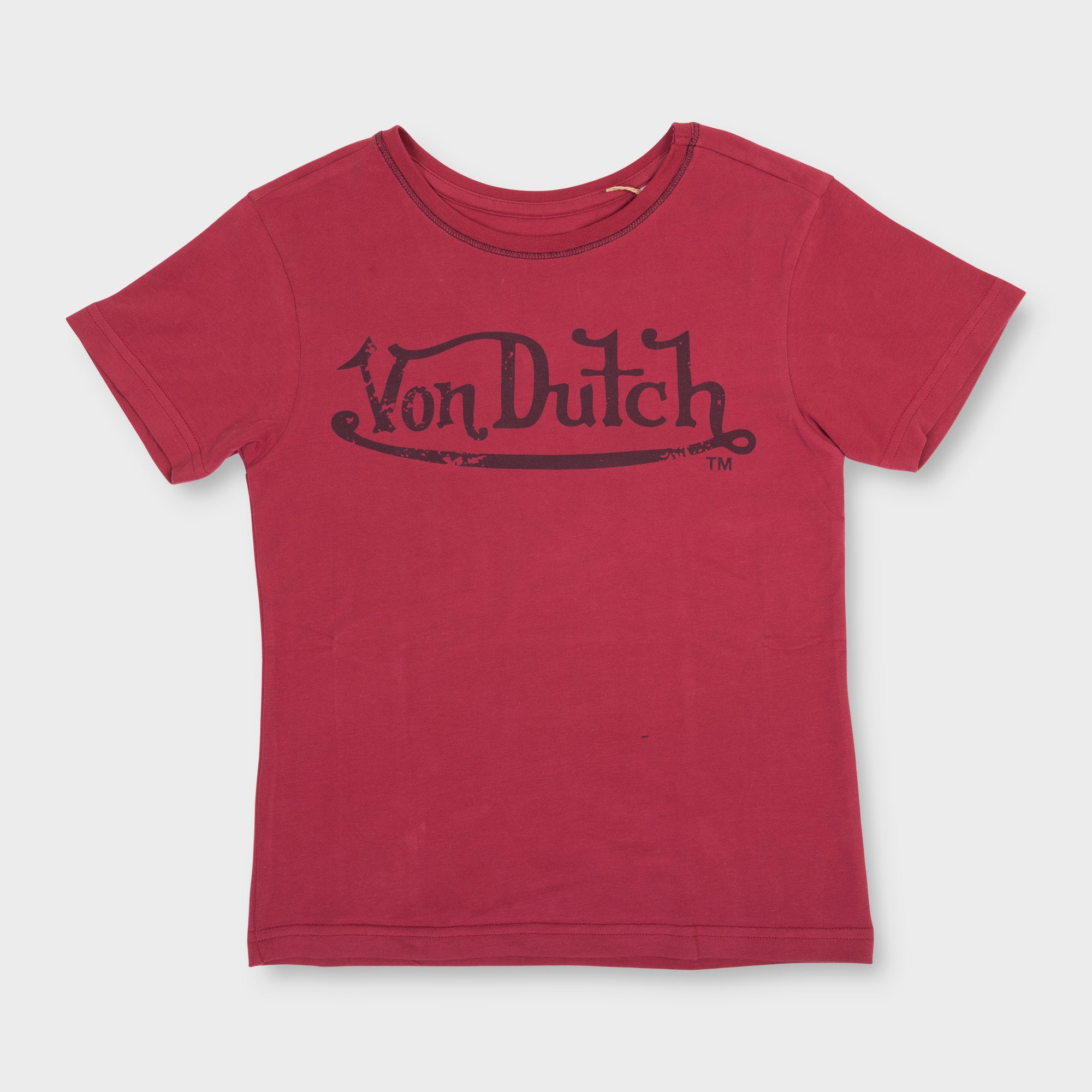 Von Dutch CLASSIC TEE IN CLARET RED Color