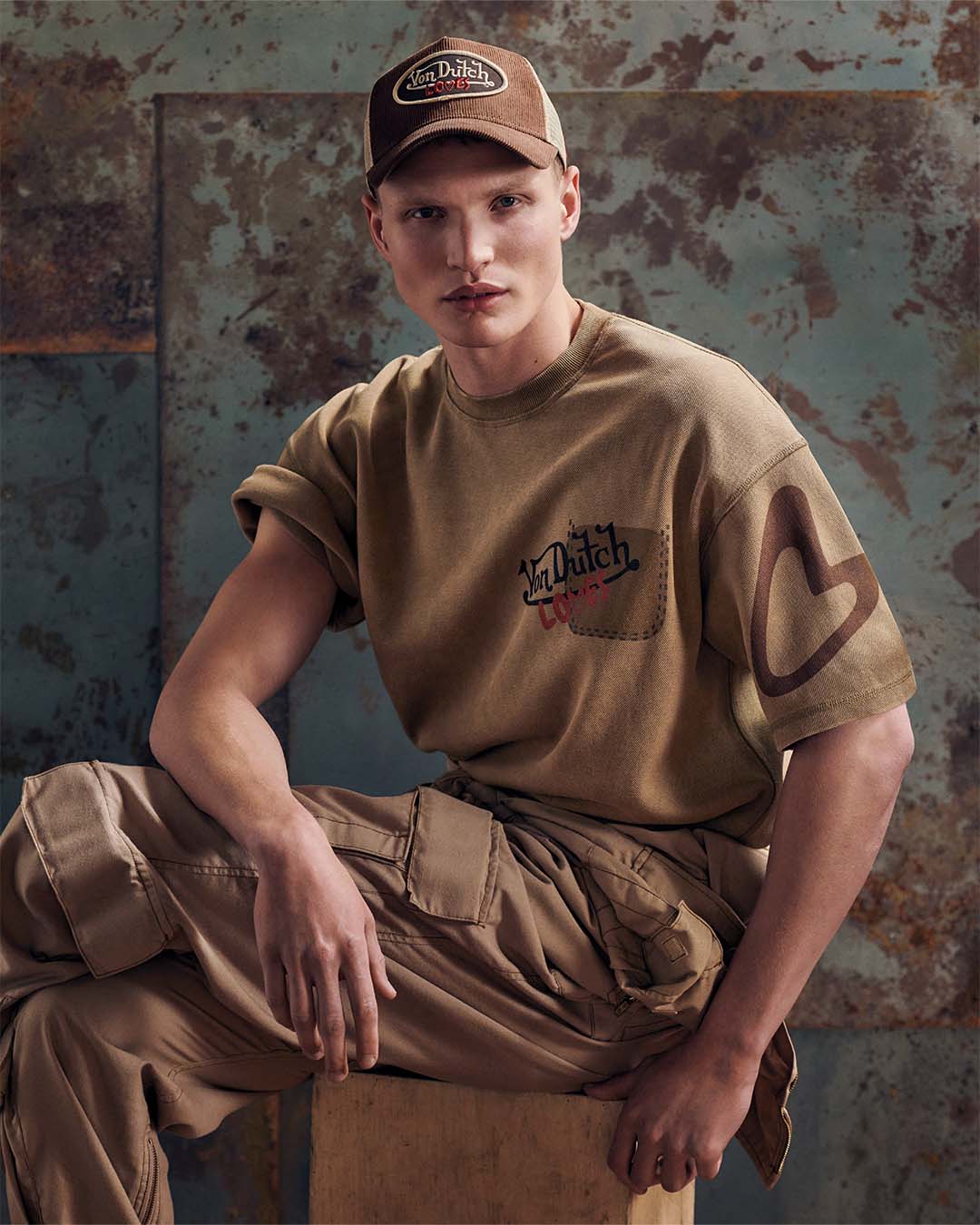 FAUX POCKET TEE (CAMEL)