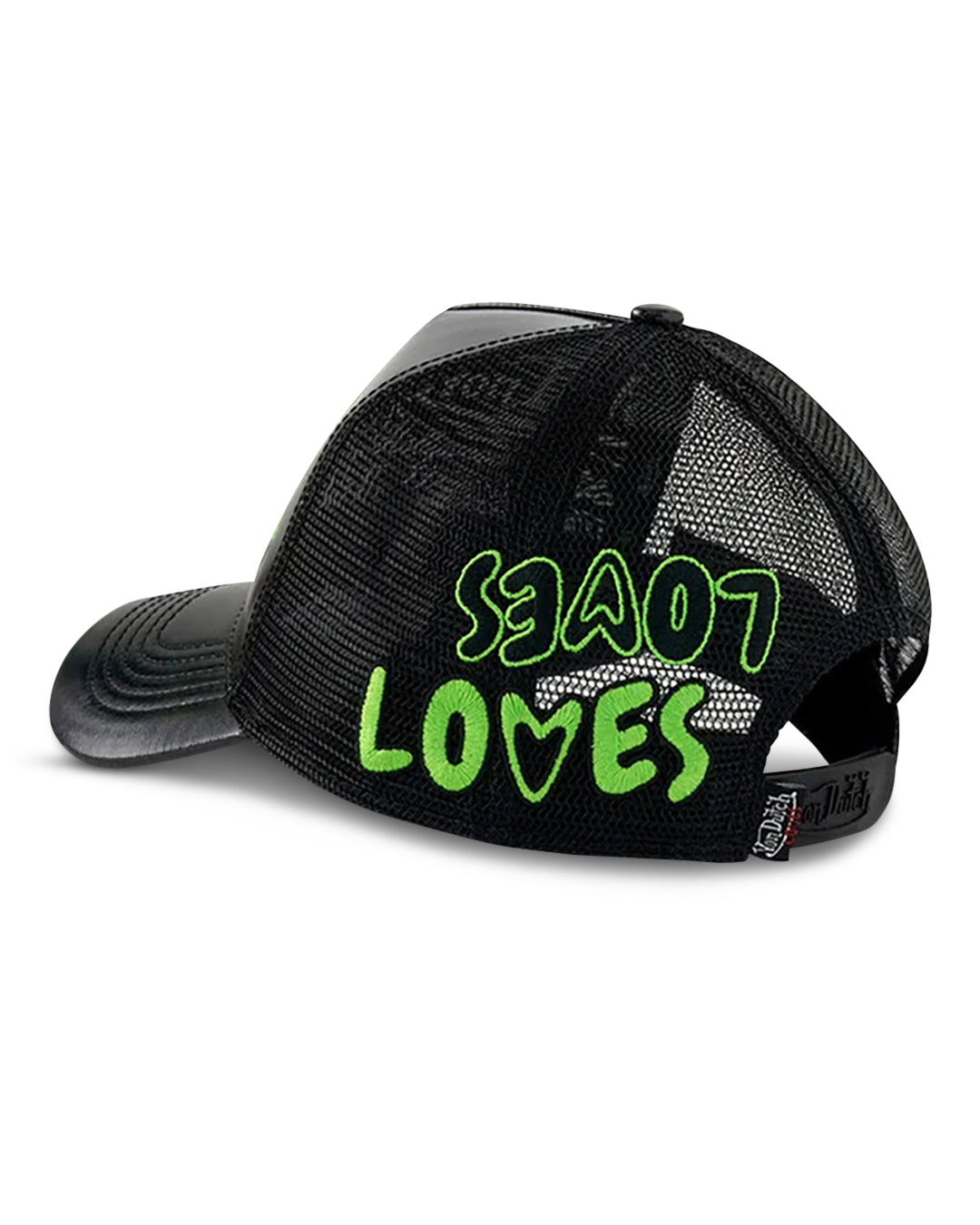 Von Dutch IRIDESCENT BLACK AND GREEN TRUCKER HAT