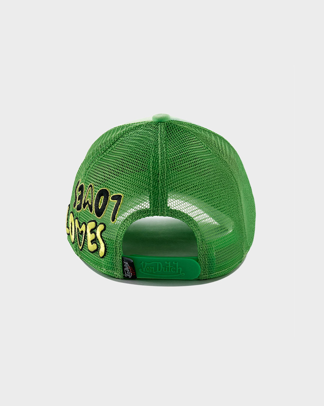 GREEN & YELLOW VELVET TRUCKER